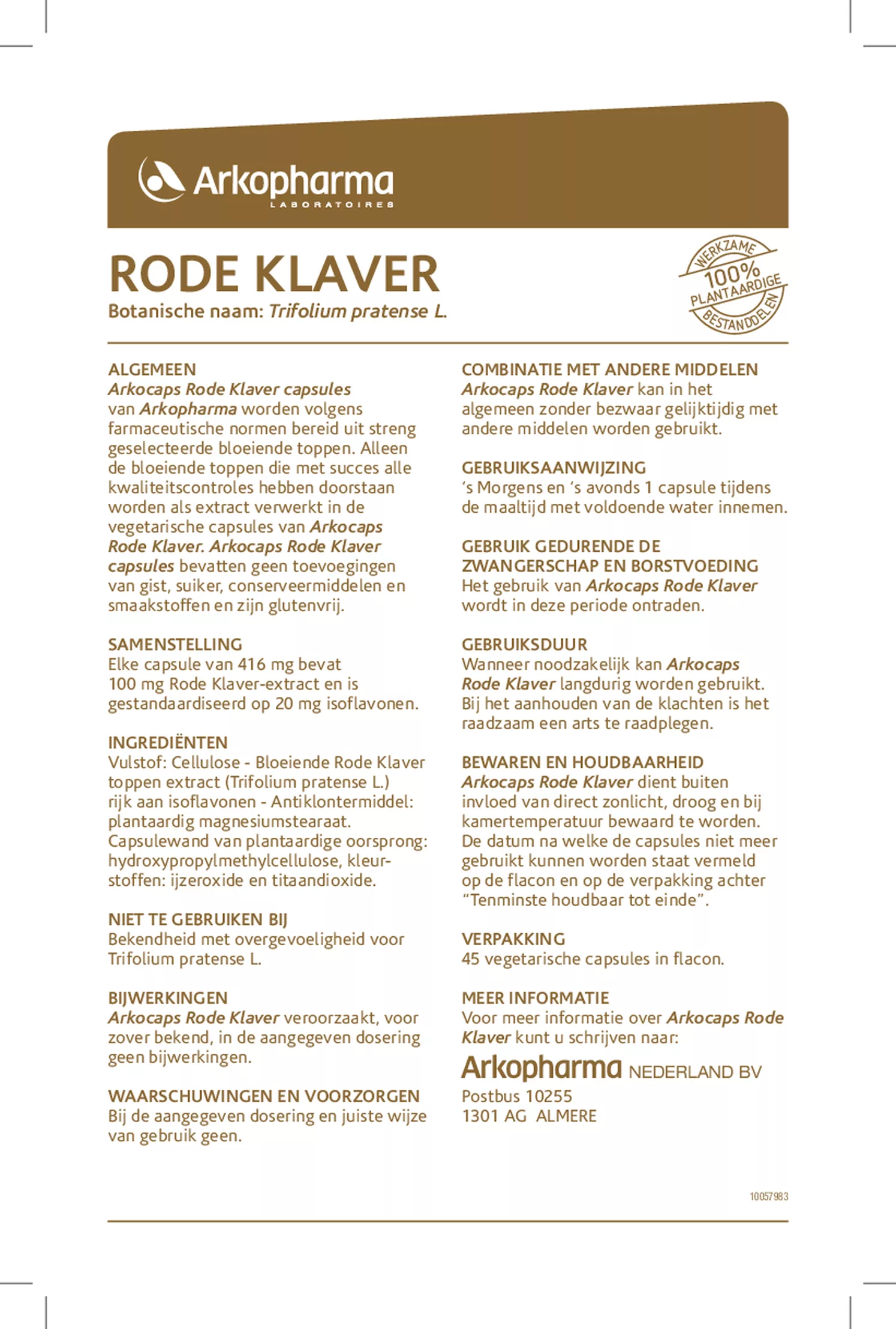 Rode Klaver Capsules afbeelding van document #1, gebruiksaanwijzing