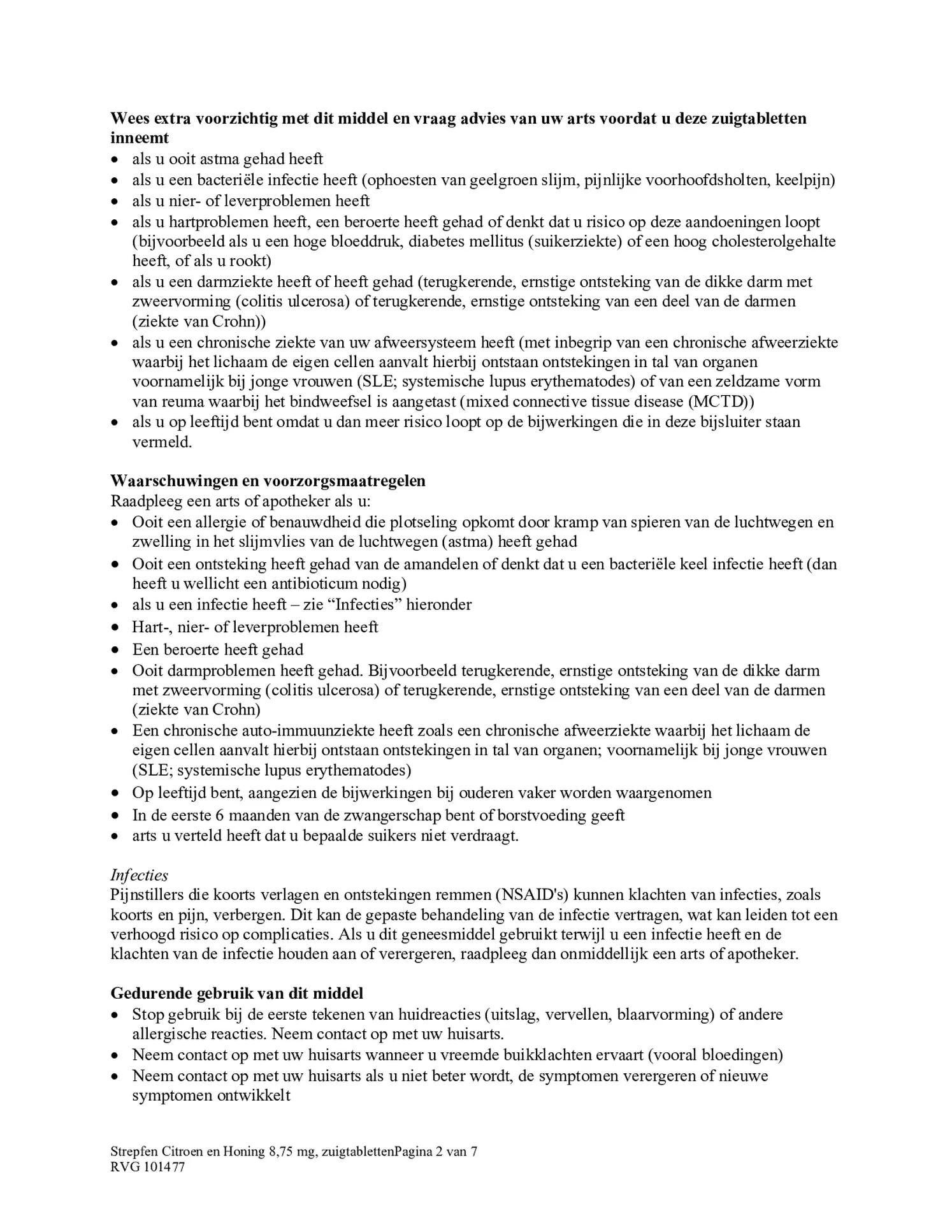 Citroen & Honing Zuigtabletten afbeelding van document #2, bijsluiter