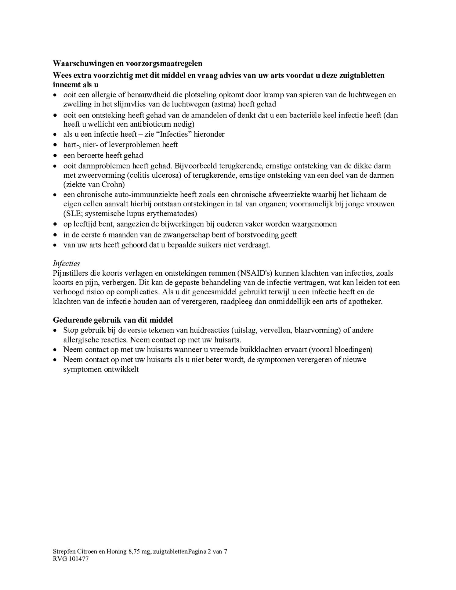 Citroen & Honing Zuigtabletten afbeelding van document #2, bijsluiter