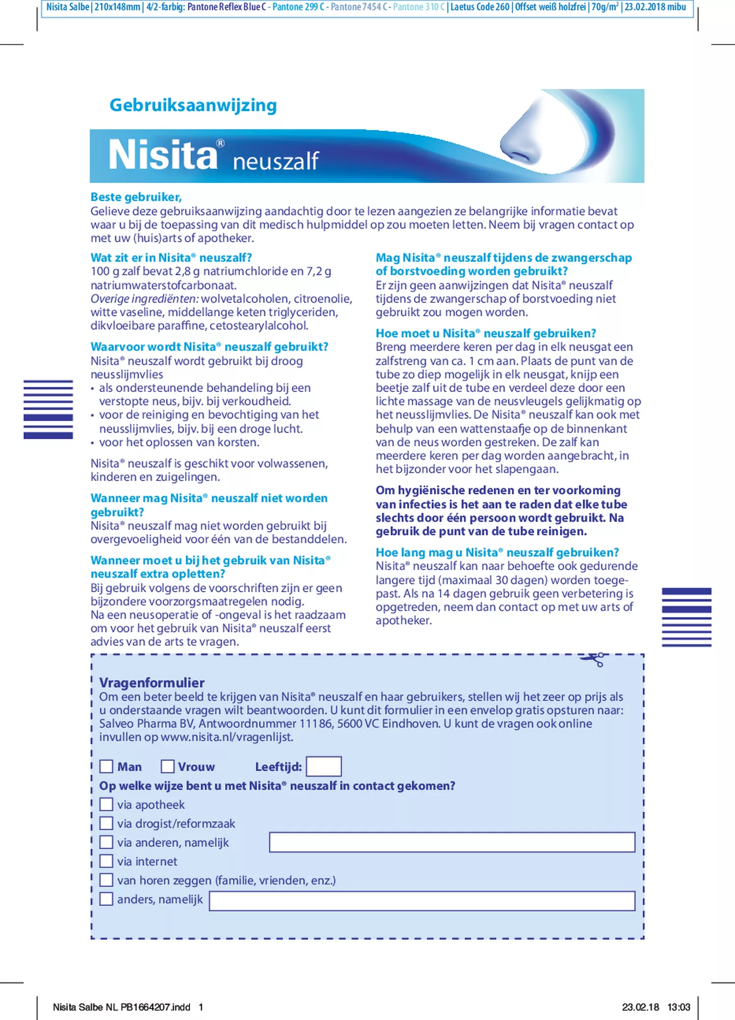 Neuszalf - bij droog neusslijmvlies afbeelding van document #1, gebruiksaanwijzing