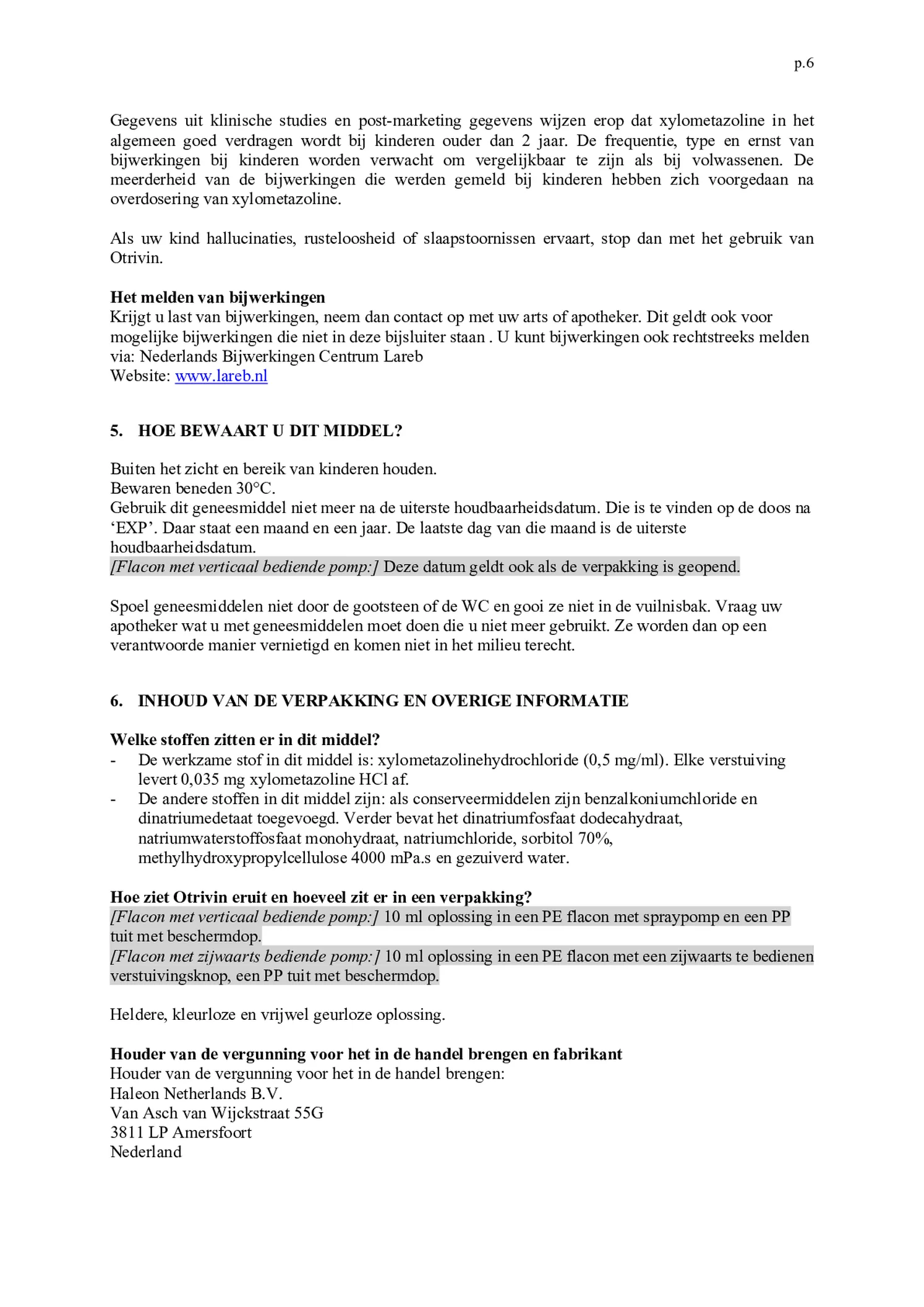 Xylometazoline HCI 0,5 mg/ml Kinder Neusspray bij een verstopte neus afbeelding van document #6, bijsluiter