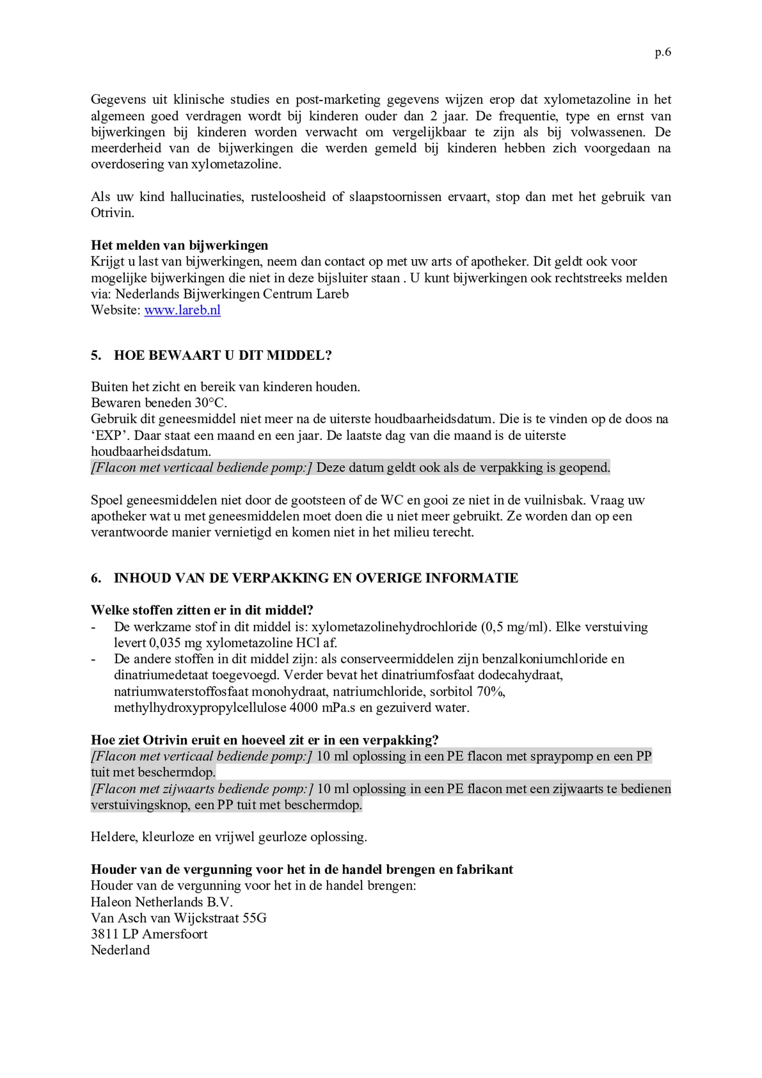 Xylometazoline HCI 0,5 mg/ml Kinder Neusspray bij een verstopte neus afbeelding van document #6, bijsluiter