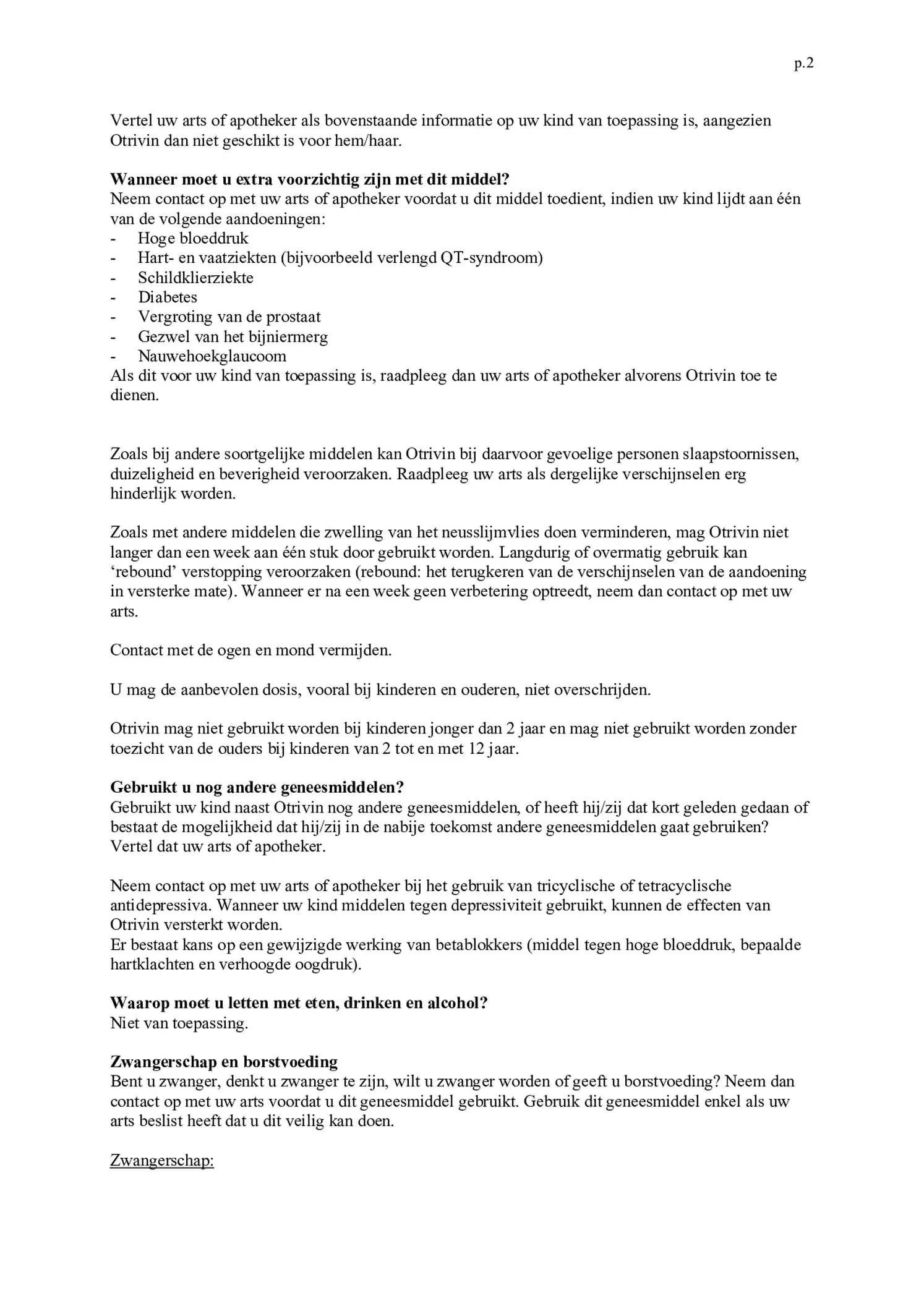 Xylometazoline HCI 0,5 mg/ml Kinder Neusspray bij een verstopte neus afbeelding van document #2, bijsluiter