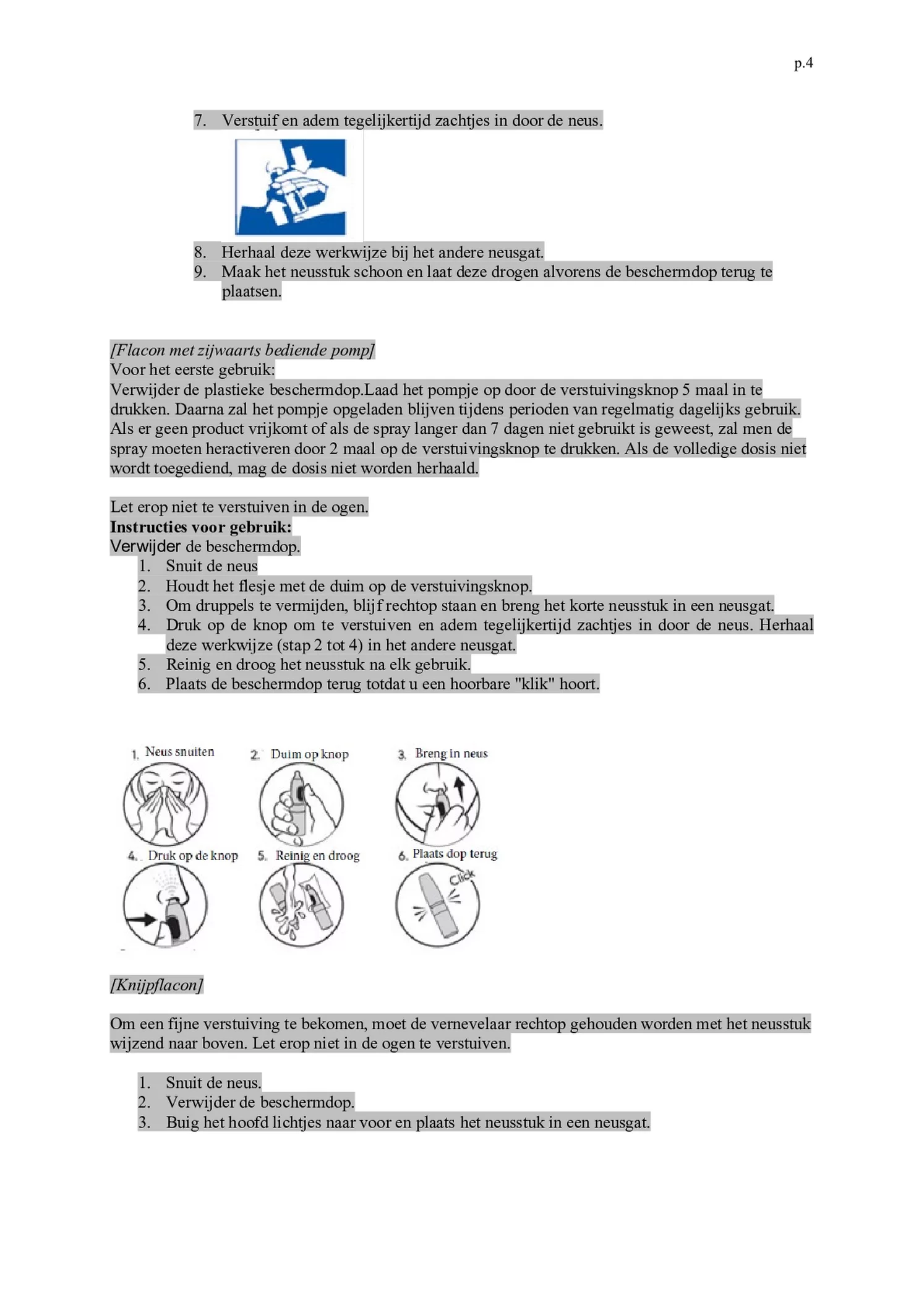 Xylometazoline HCI 1 mg/ml Neusspray bij een verstopte neus afbeelding van document #4, bijsluiter
