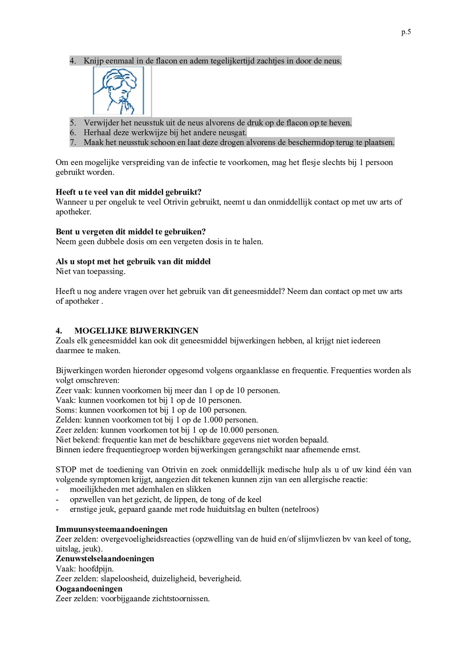 Xylometazoline HCI 1 mg/ml Neusspray bij een verstopte neus afbeelding van document #5, bijsluiter
