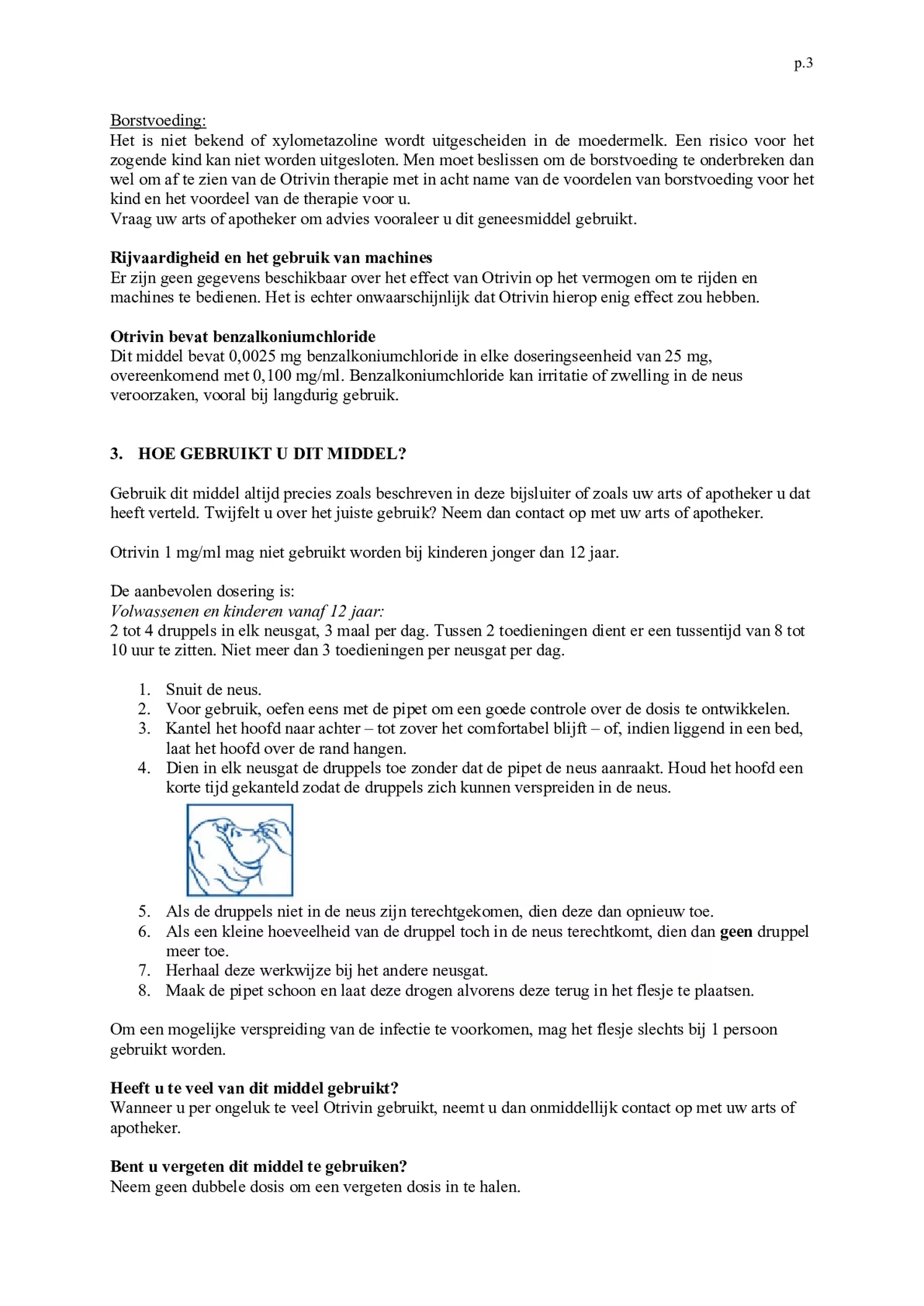 Xylometazoline HCI 1 mg/ml Neusdruppels bij een verstopte neus afbeelding van document #3, bijsluiter