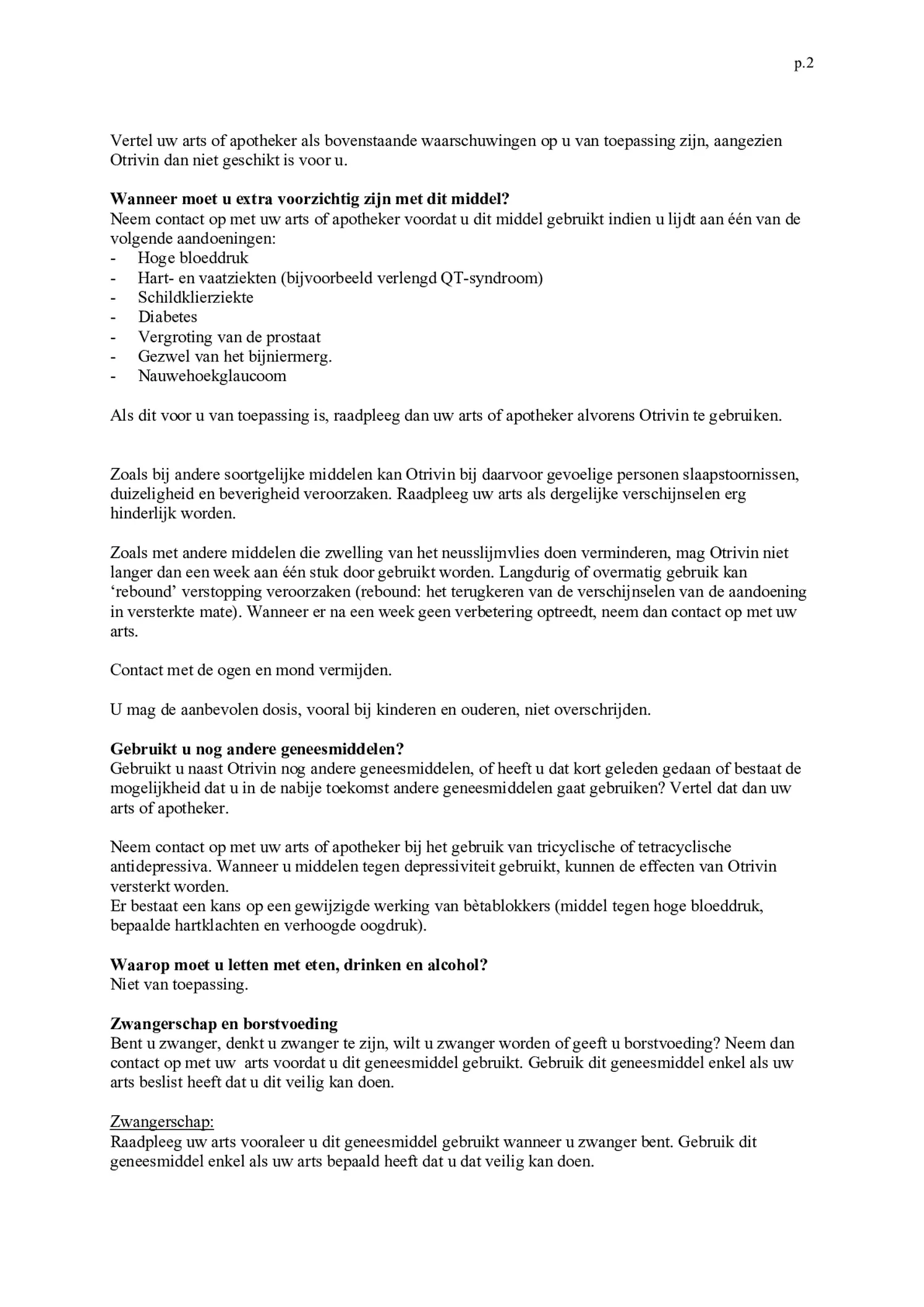 Xylometazoline HCI 1 mg/ml Neusdruppels bij een verstopte neus afbeelding van document #2, bijsluiter