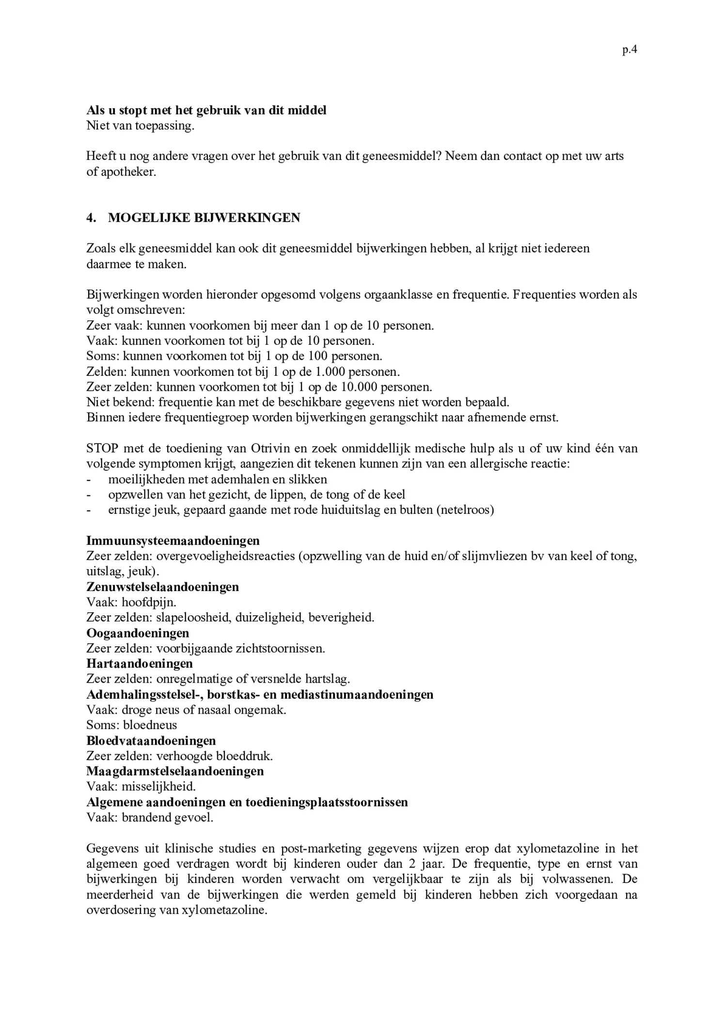 Xylometazoline HCI 1 mg/ml Neusdruppels bij een verstopte neus afbeelding van document #4, bijsluiter