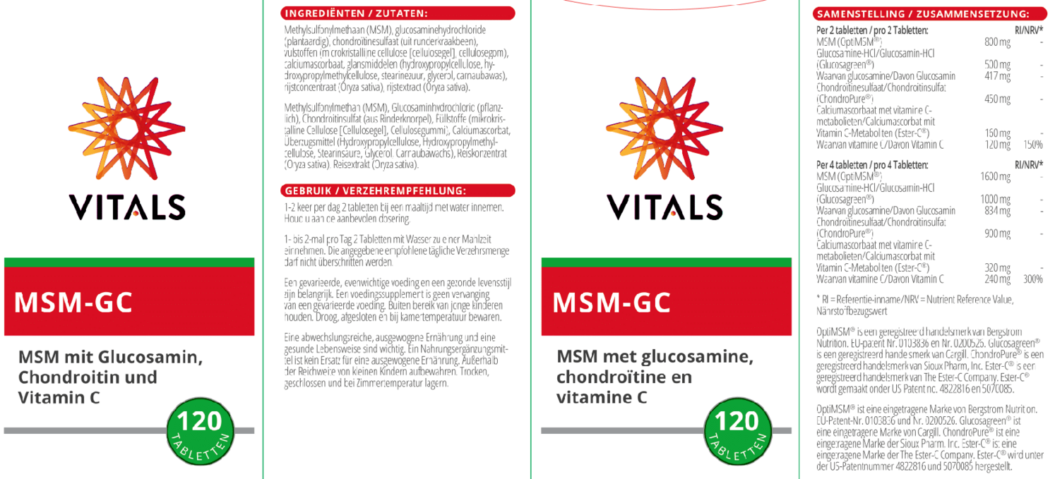 MSM-GC Tabletten afbeelding van document #1, etiket