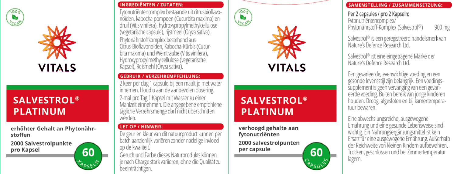 Salvestrol Platinum Capsules afbeelding van document #1, etiket