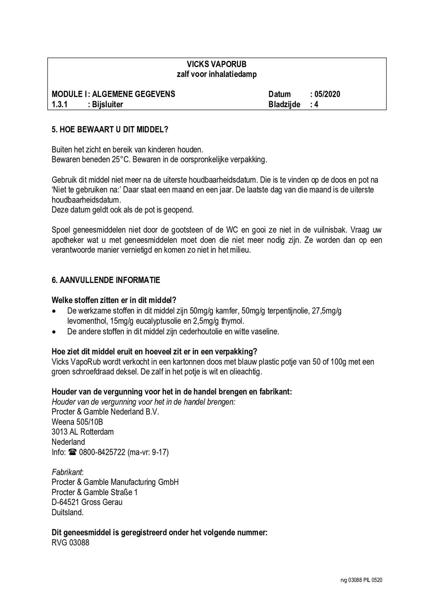 Vaporub Pot afbeelding van document #4, bijsluiter