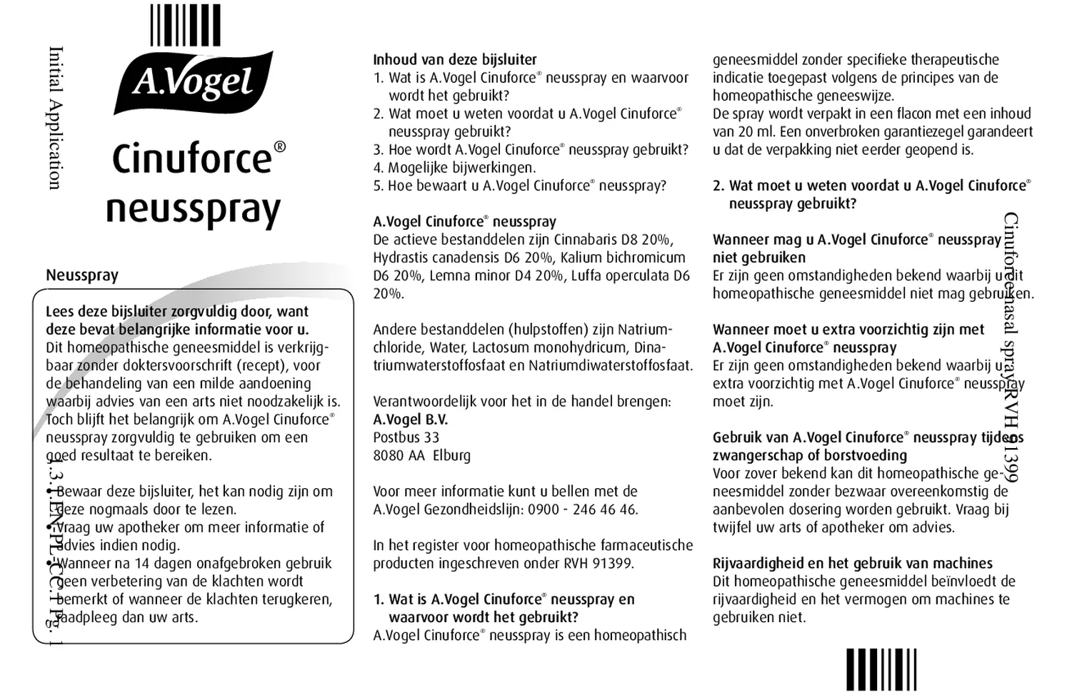 Cinuforce Neusspray afbeelding van document #1, bijsluiter