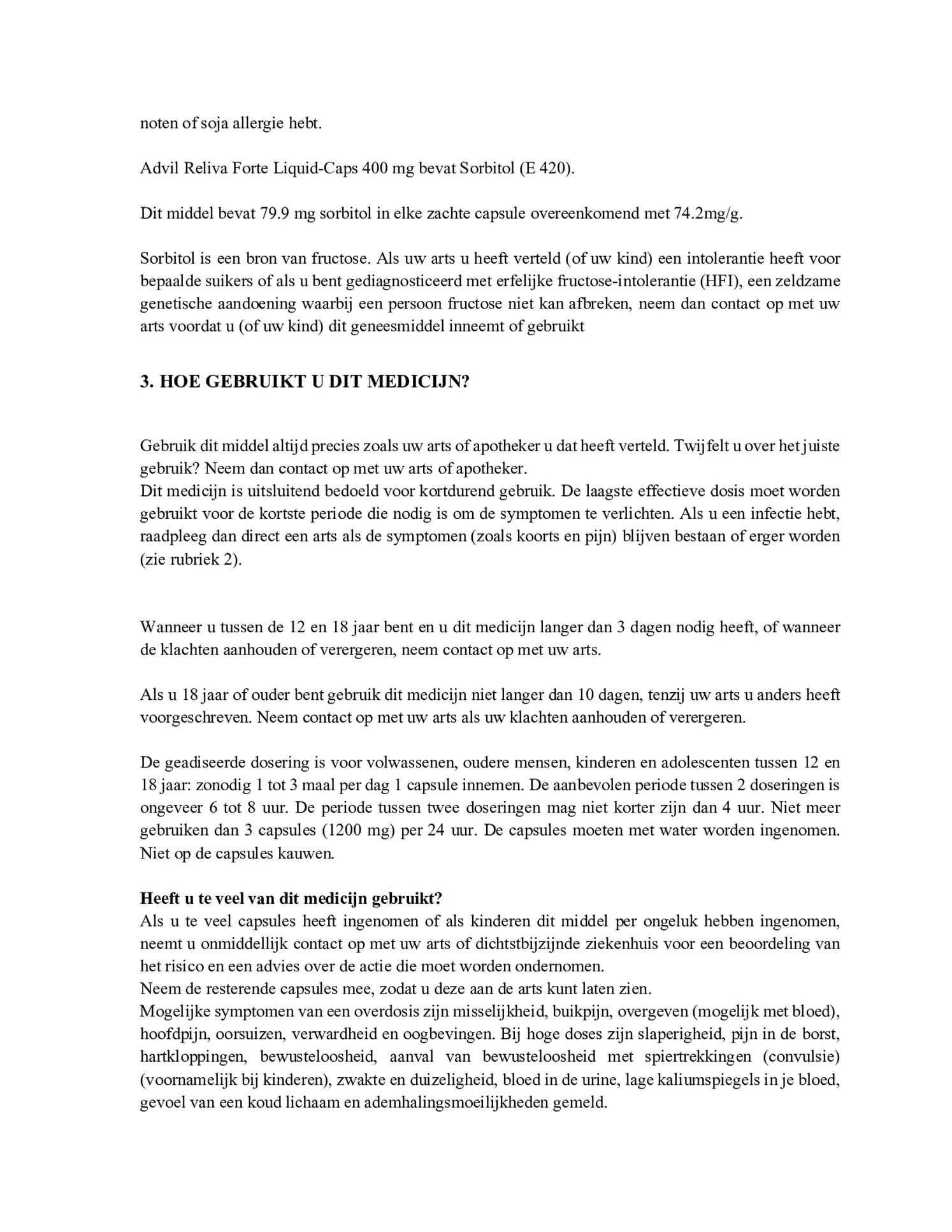 Reliva Forte Liquid Capsules 400 mg - voor pijn en koorts afbeelding van document #5, bijsluiter