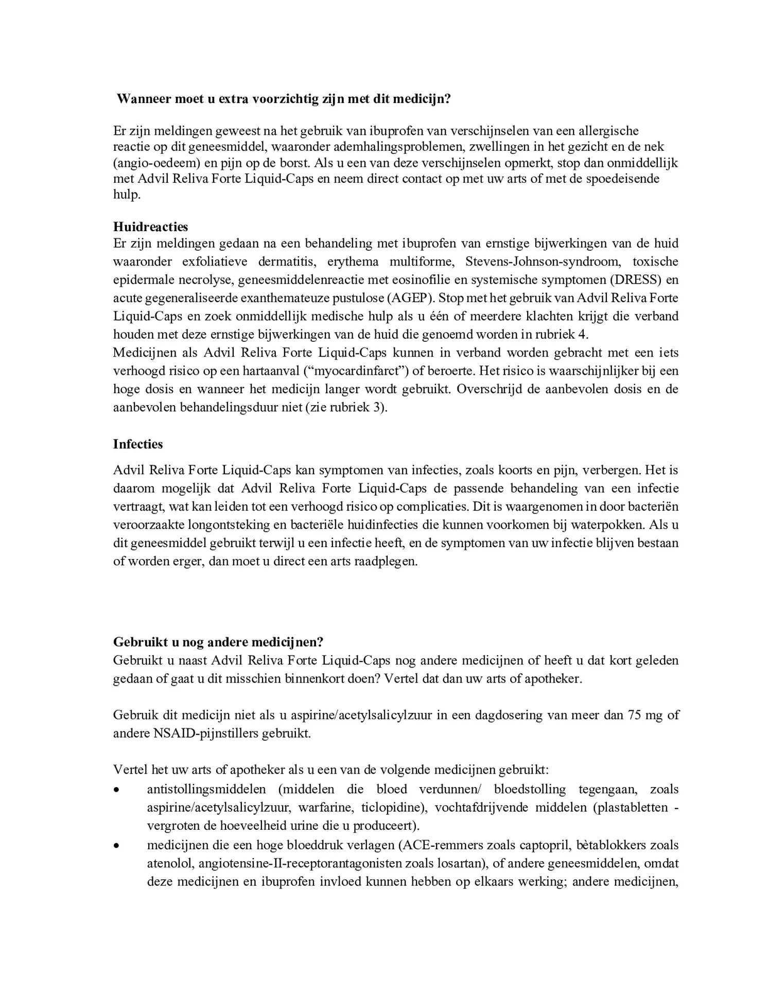 Reliva Forte Liquid Capsules 400 mg - voor pijn en koorts afbeelding van document #3, bijsluiter