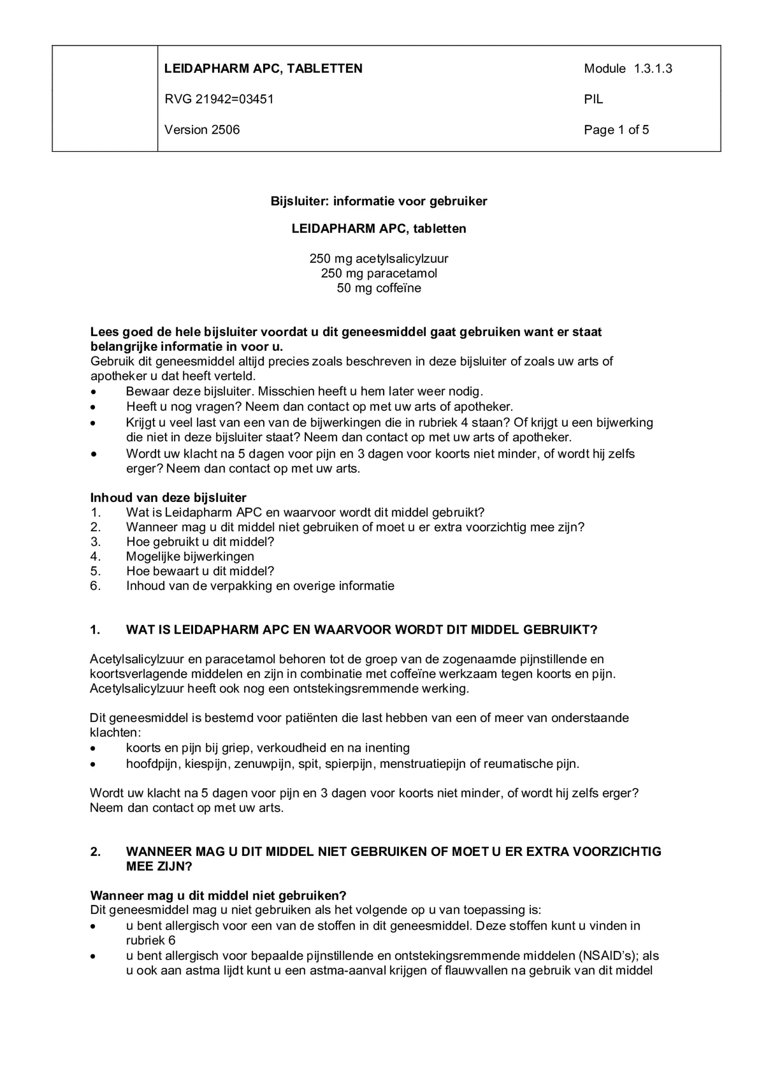 APC Tabletten afbeelding van document #1, bijsluiter