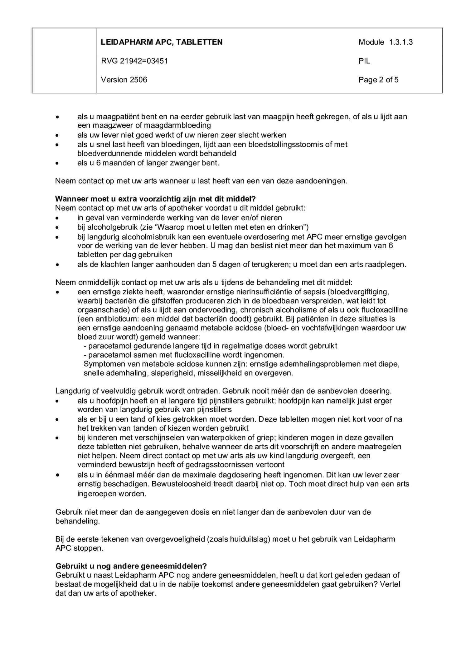 APC Tabletten afbeelding van document #2, bijsluiter