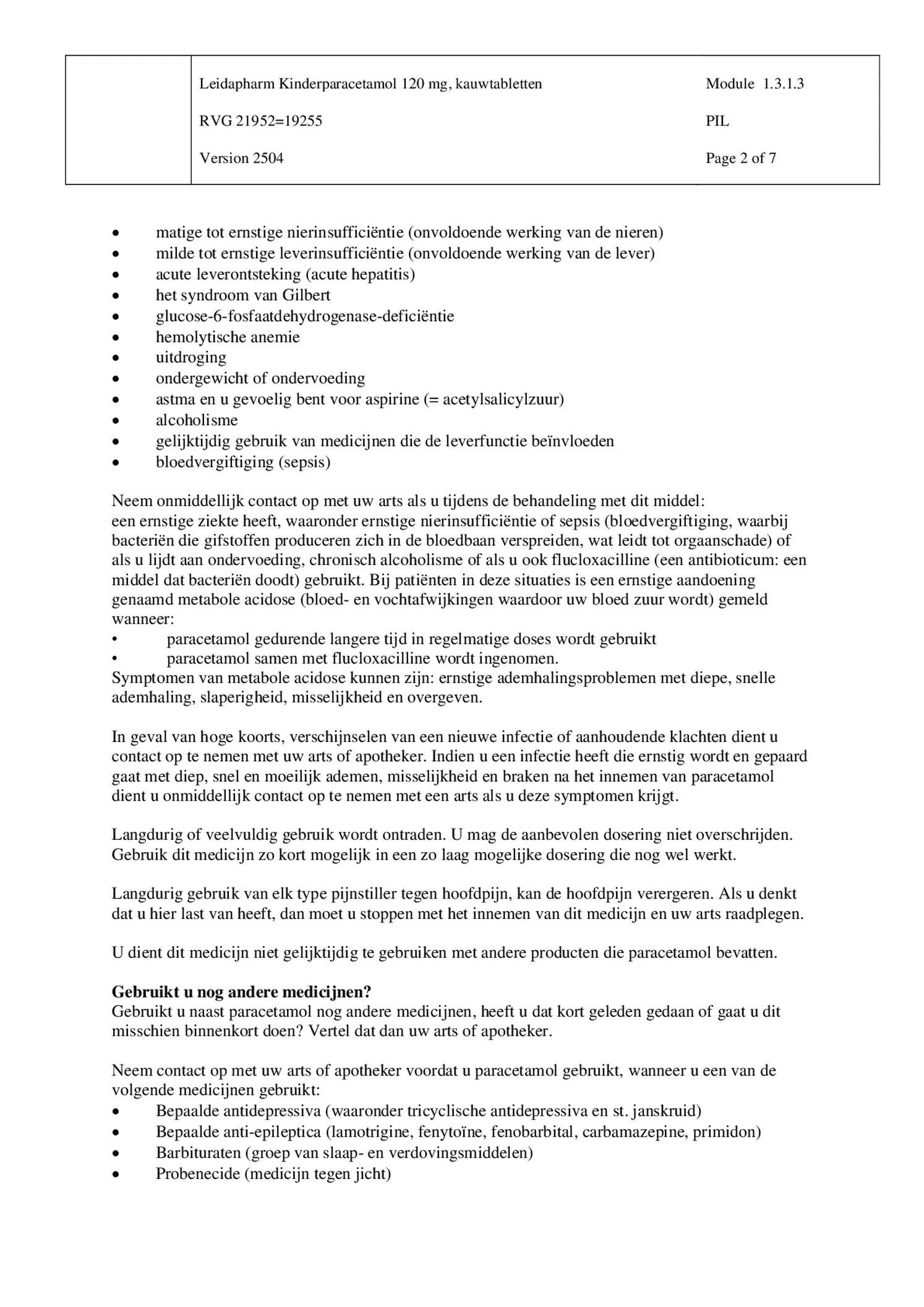 Kind Paracetamol Kauwtabletten 120mg afbeelding van document #2, bijsluiter