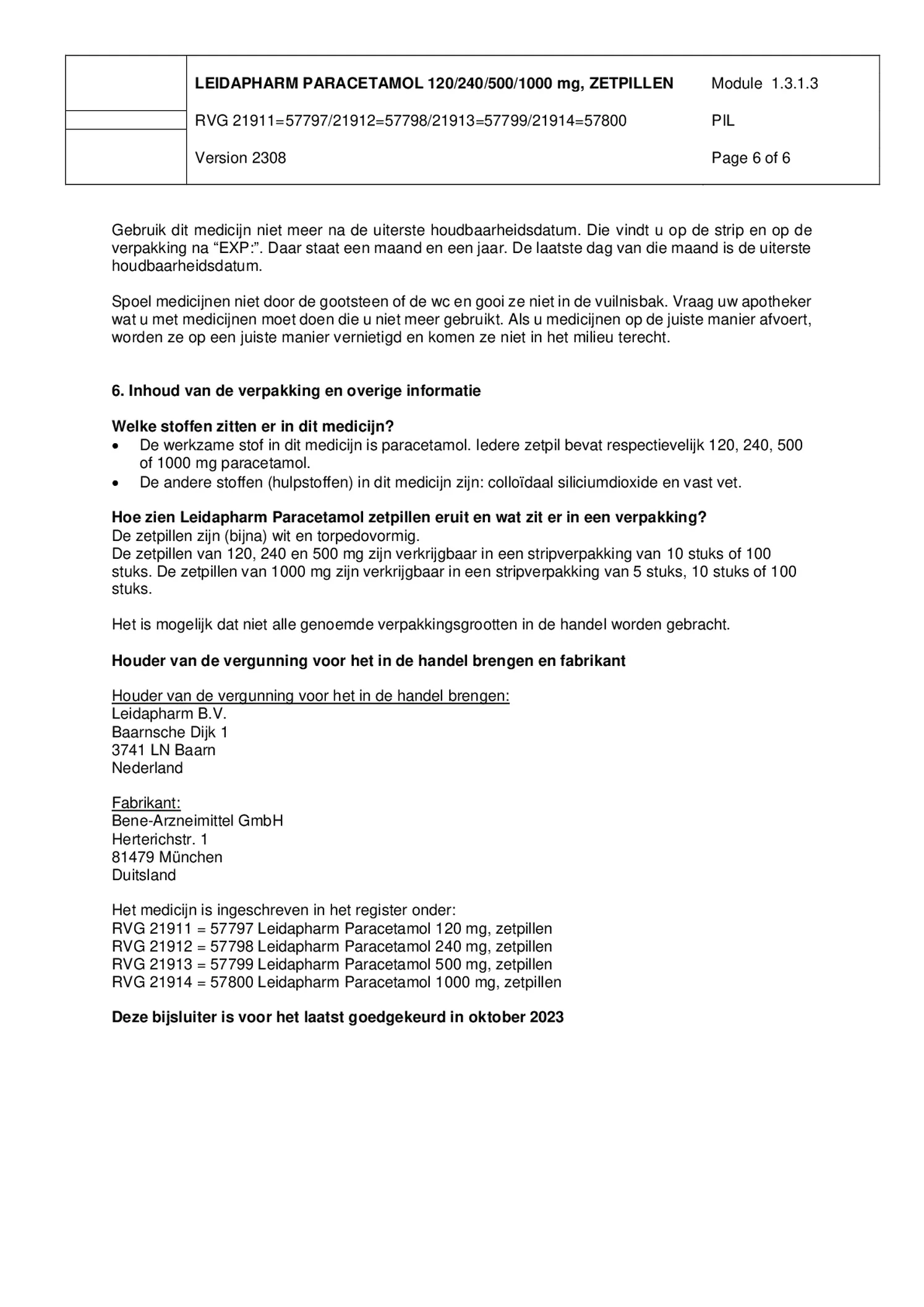 Paracetamol Zetpil 120mg afbeelding van document #6, bijsluiter