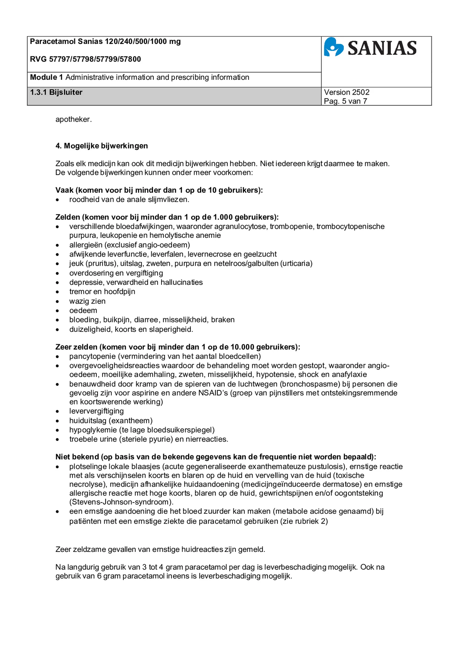 Paracetamol Zetpil 240mg afbeelding van document #5, bijsluiter