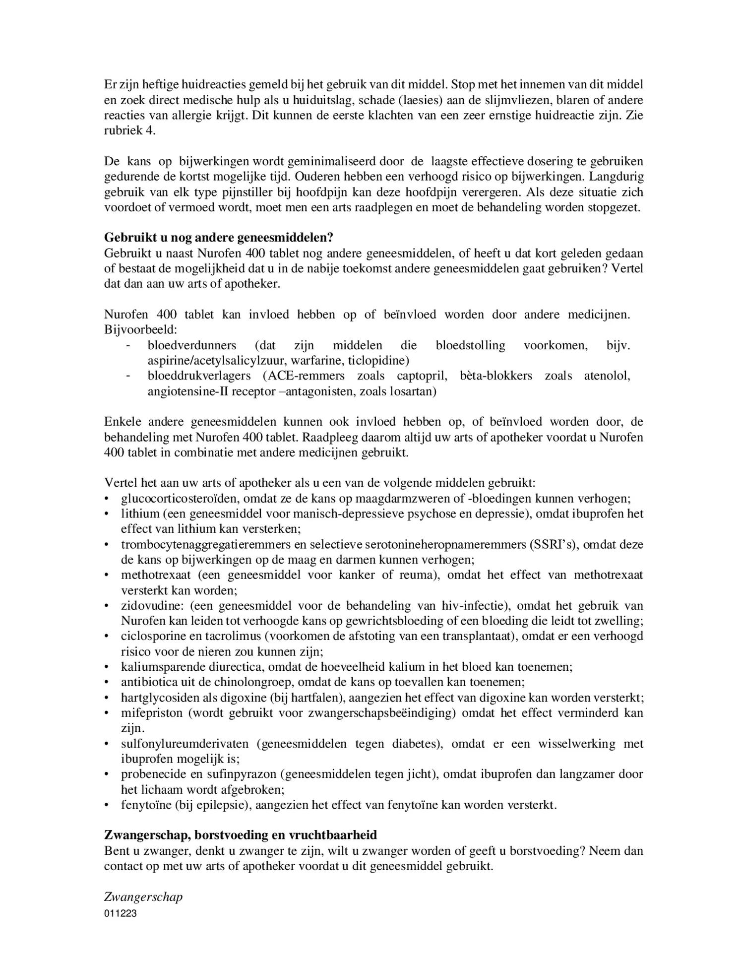 400mg Tabletten afbeelding van document #3, bijsluiter