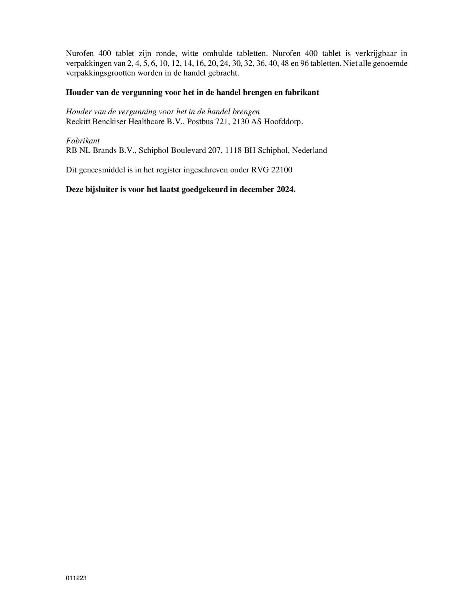 400mg Tabletten afbeelding van document #7, bijsluiter