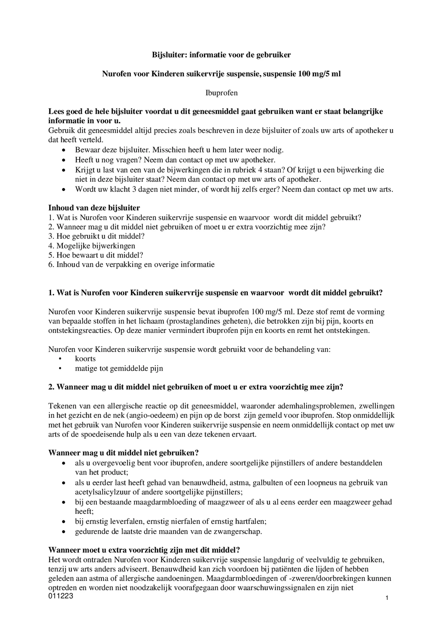 Kinderen Suspensie Suikervrij Vanaf 3 Maanden afbeelding van document #1, bijsluiter