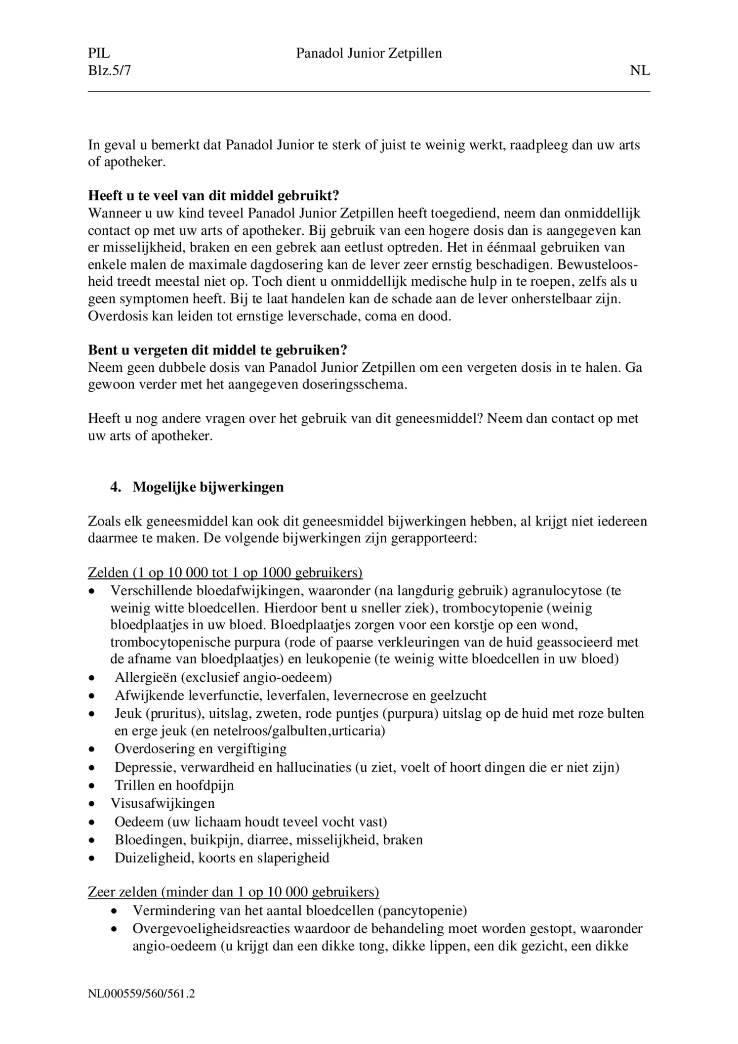 Junior Zetpillen 125mg 3 Maanden - 1Jaar afbeelding van document #5, bijsluiter