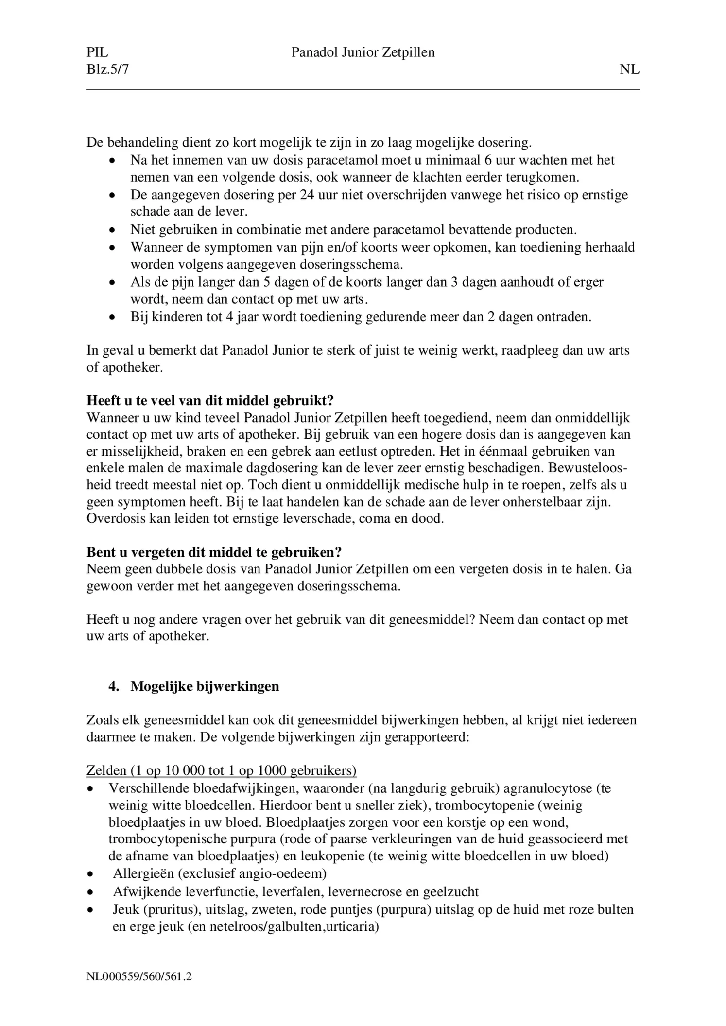 Junior Zetpillen 250mg 1-6 Jaar afbeelding van document #5, bijsluiter