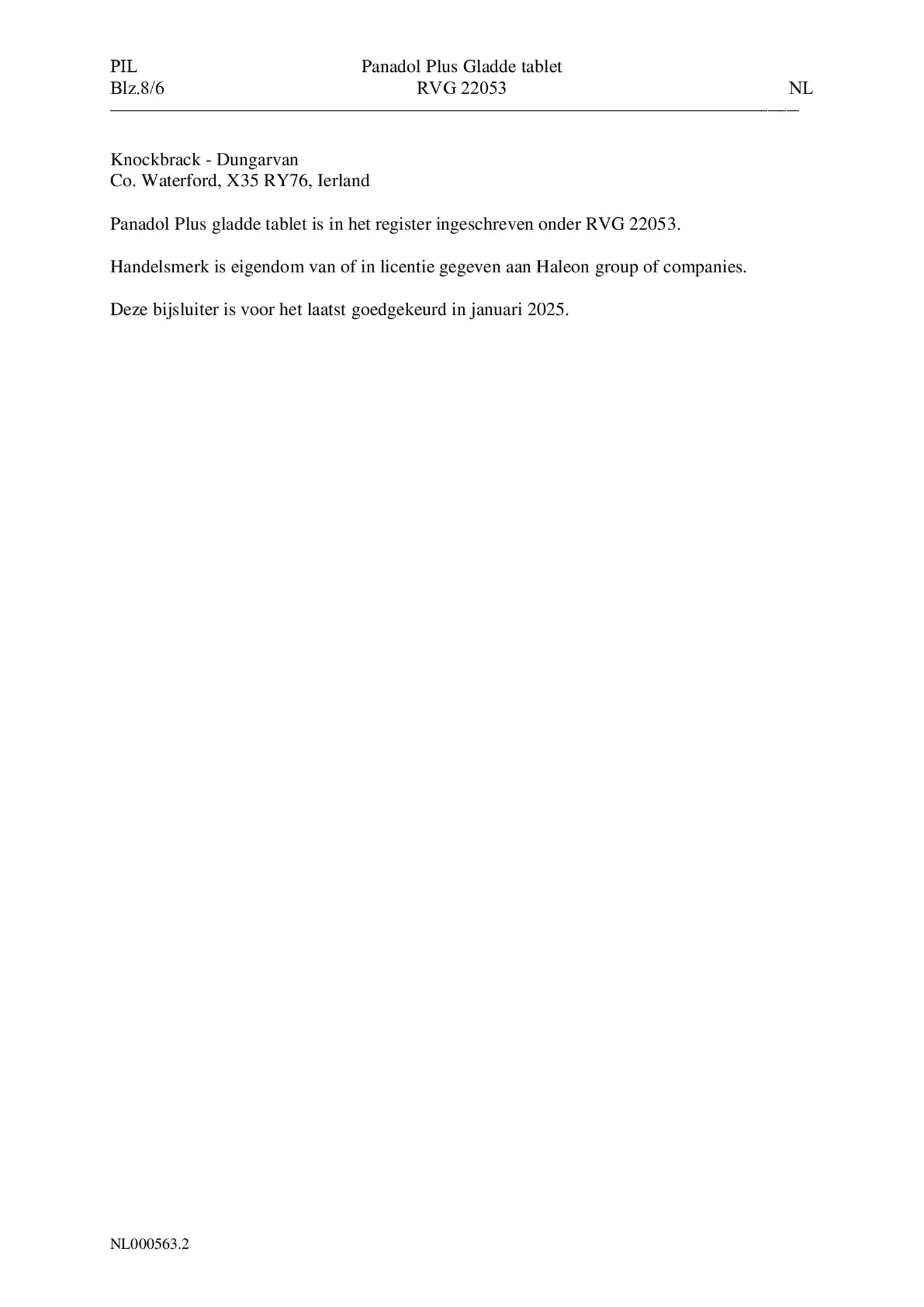 Plus Tabletten Glad afbeelding van document #8, bijsluiter