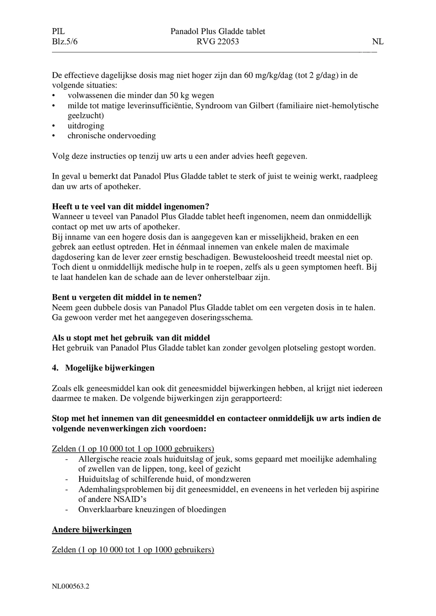 Plus Tabletten Glad afbeelding van document #5, bijsluiter