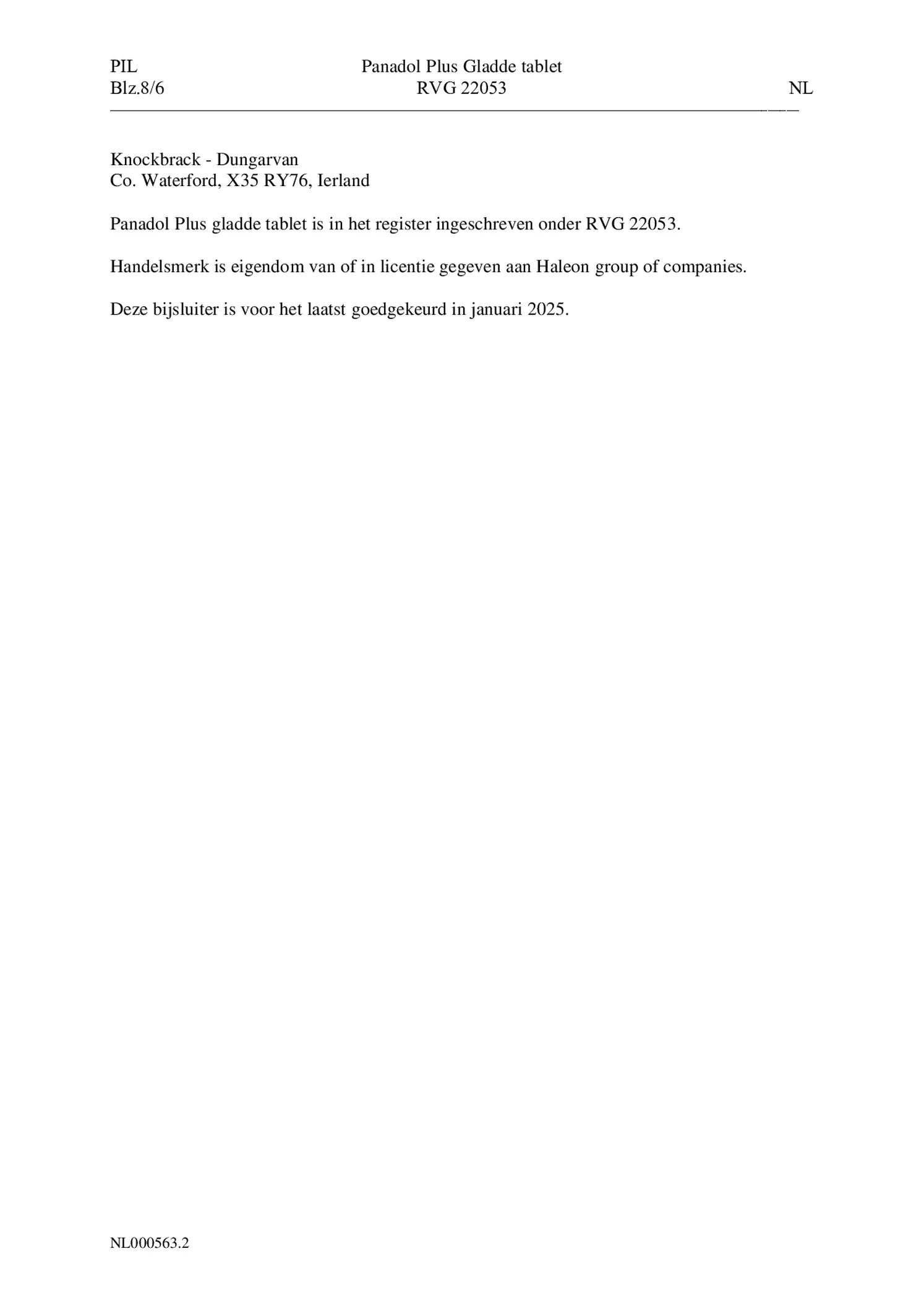 Plus Tabletten Glad afbeelding van document #8, bijsluiter