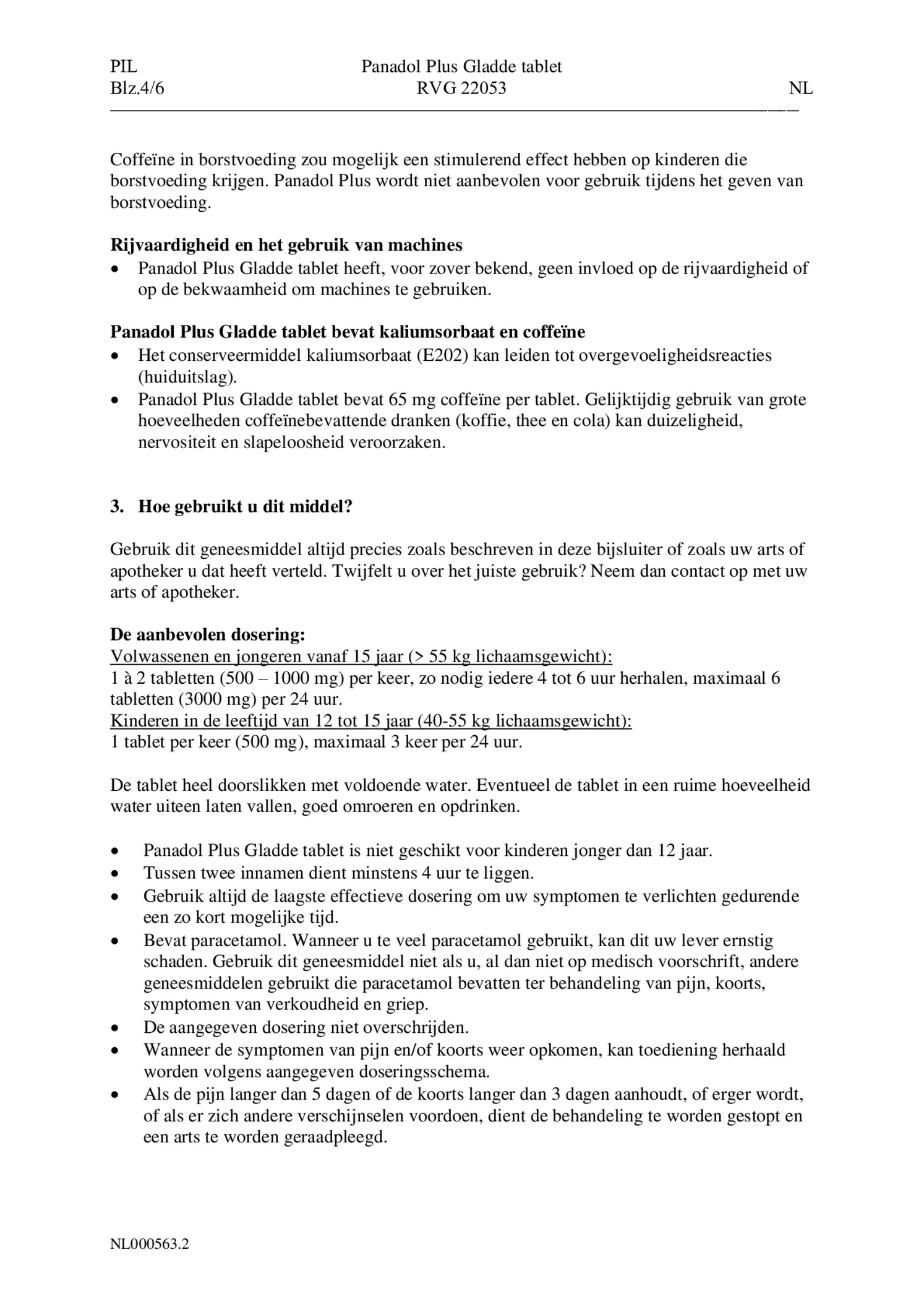 Plus Tabletten Glad afbeelding van document #4, bijsluiter
