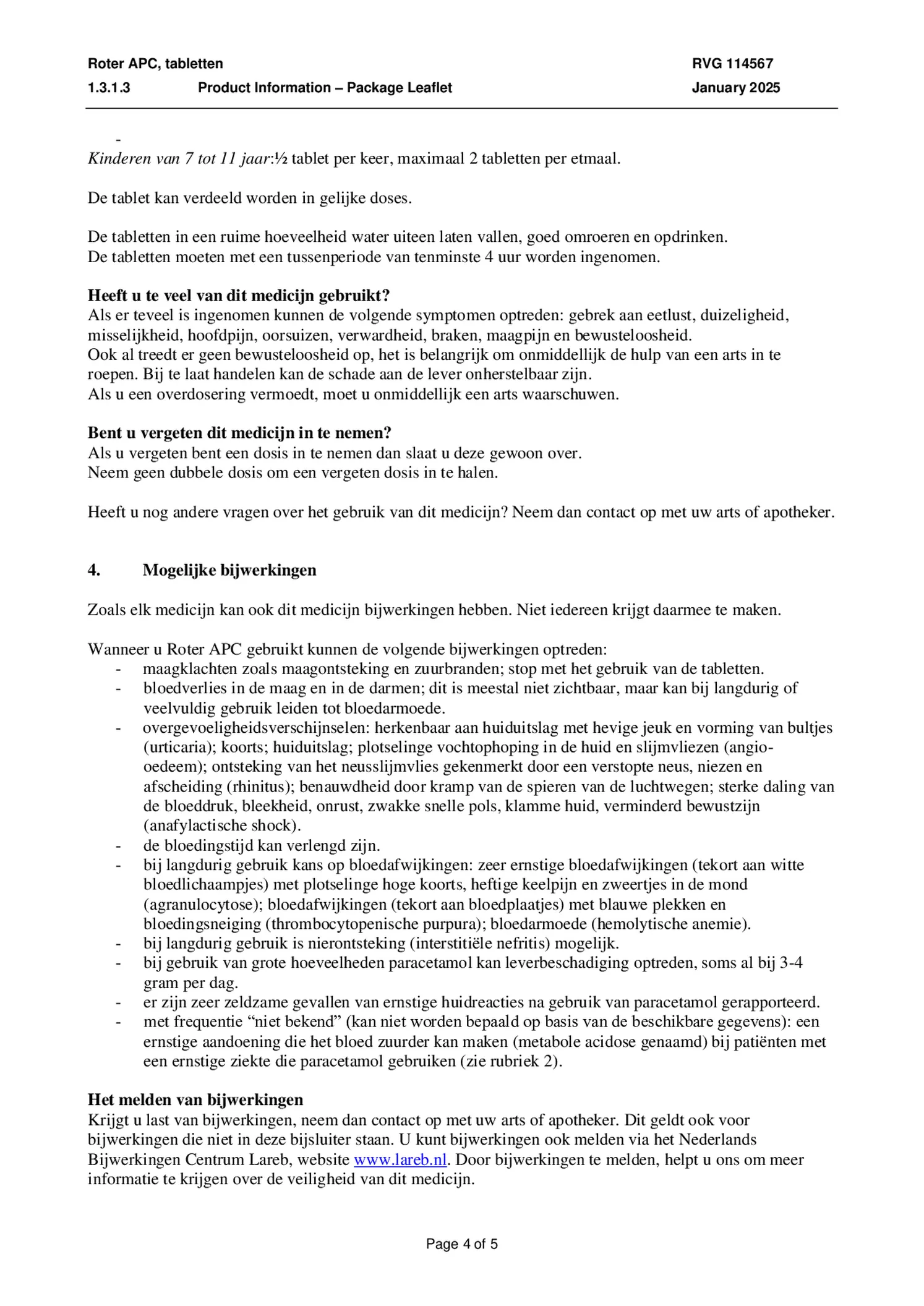 APC Tabletten afbeelding van document #4, bijsluiter