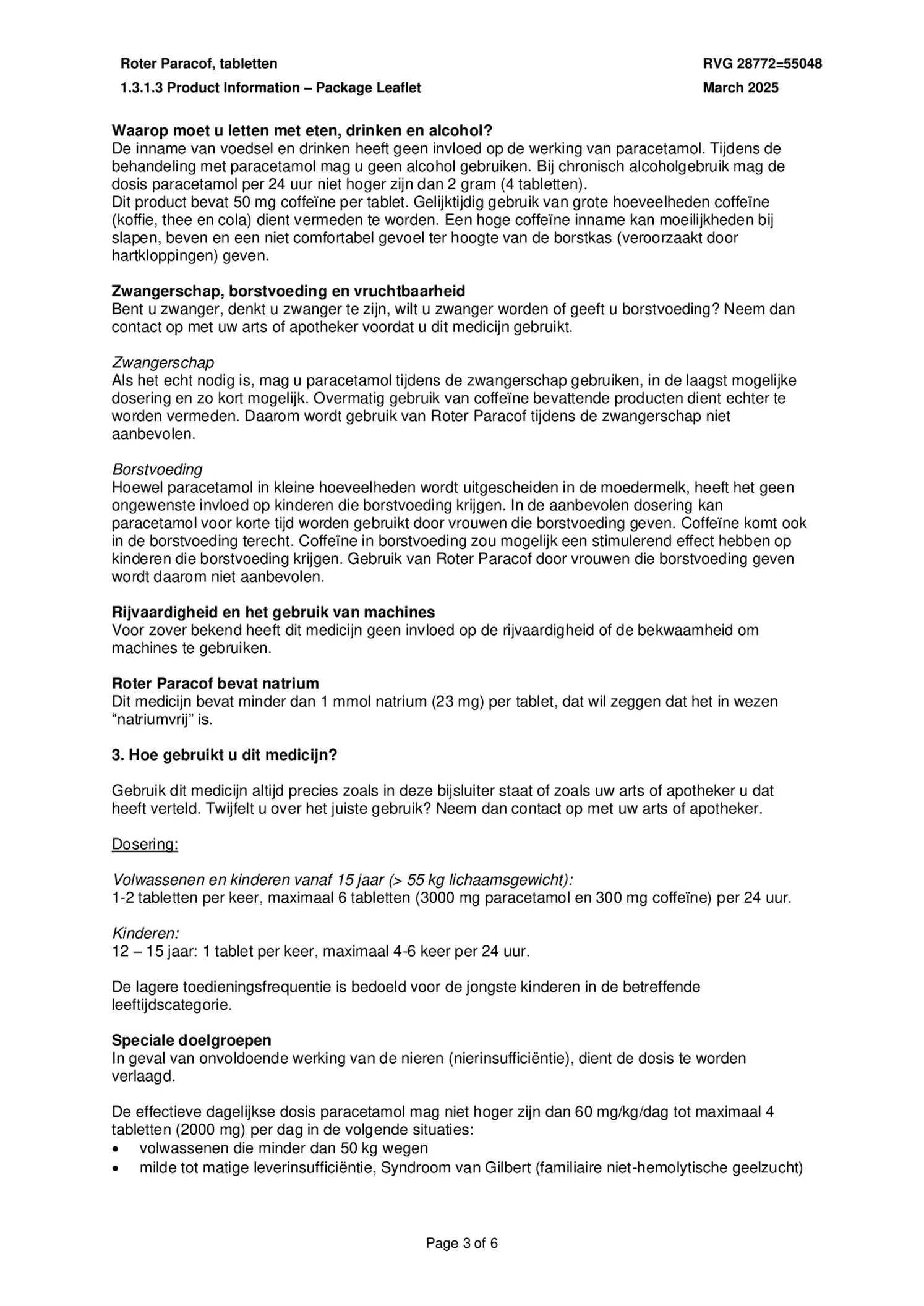 Paracof Tabletten 500mg / 50mg afbeelding van document #3, bijsluiter