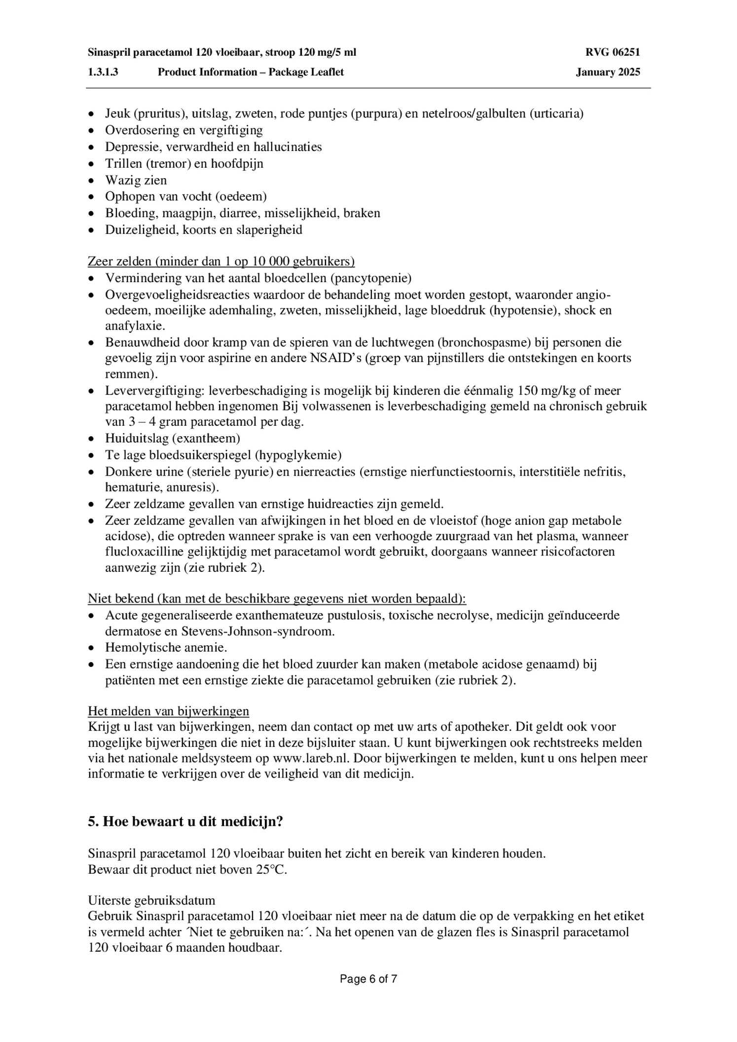 Paracetamol 120 Vloeibaar afbeelding van document #6, bijsluiter