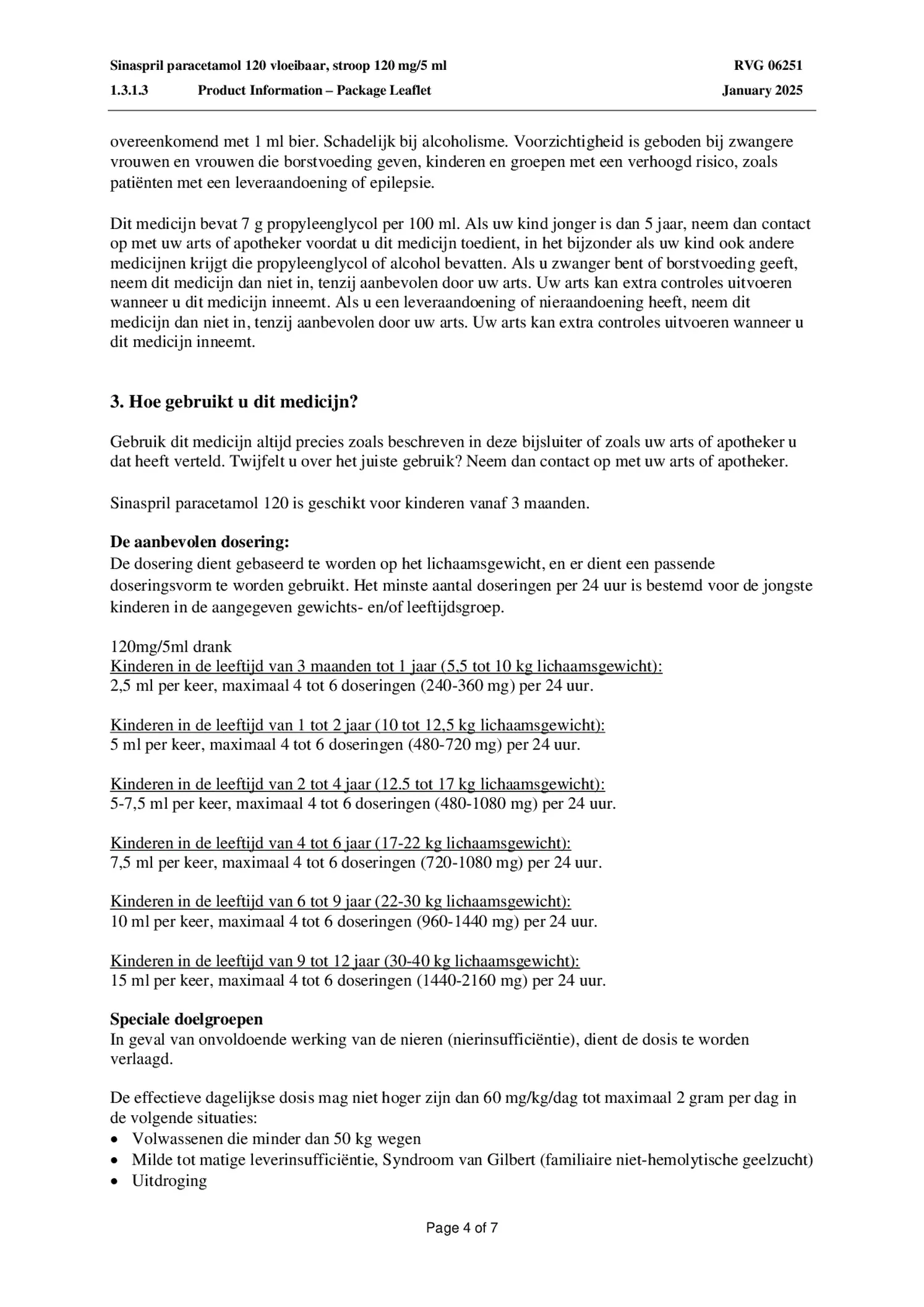 Paracetamol 120 Vloeibaar afbeelding van document #4, bijsluiter