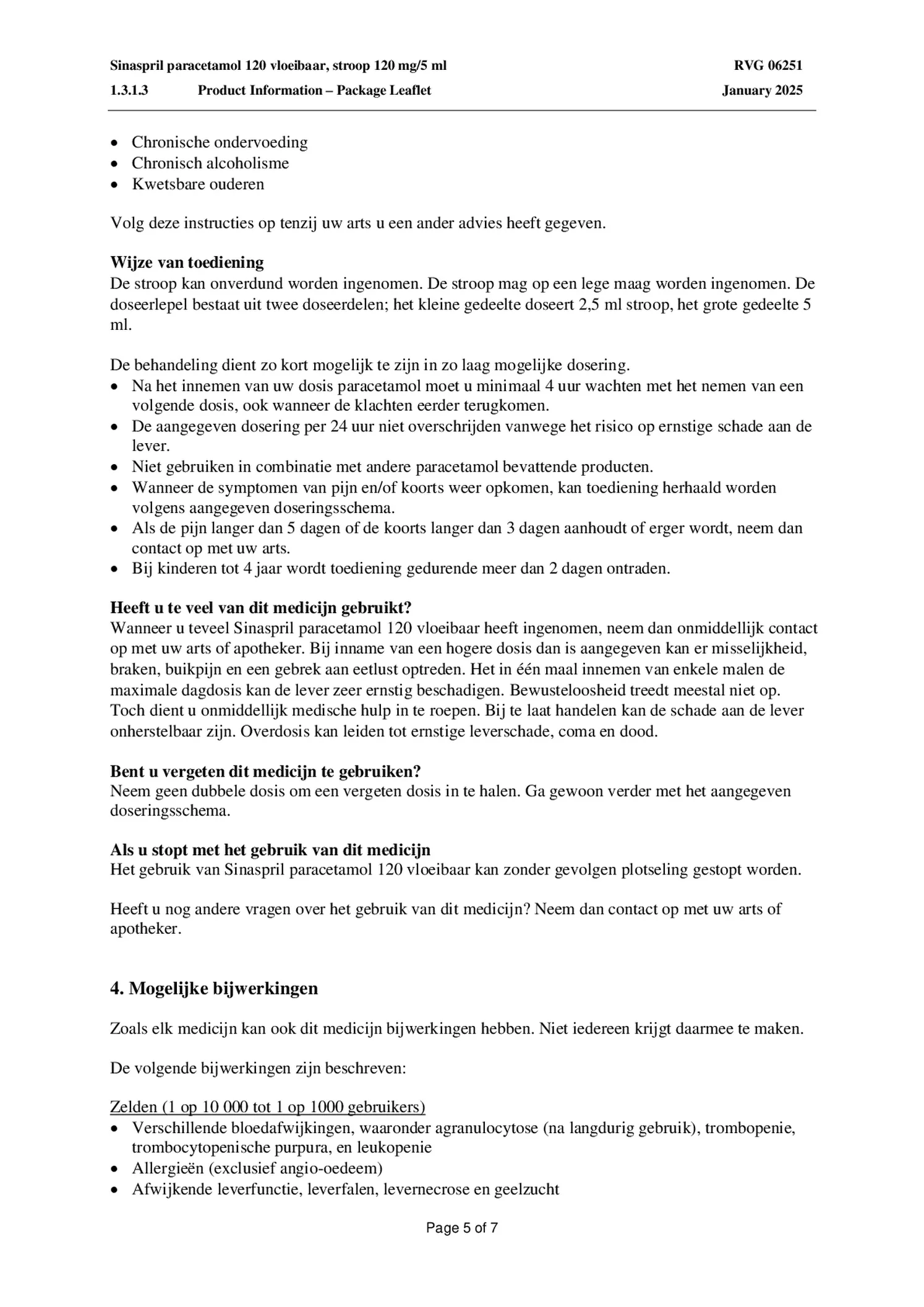 Paracetamol 120 Vloeibaar afbeelding van document #5, bijsluiter