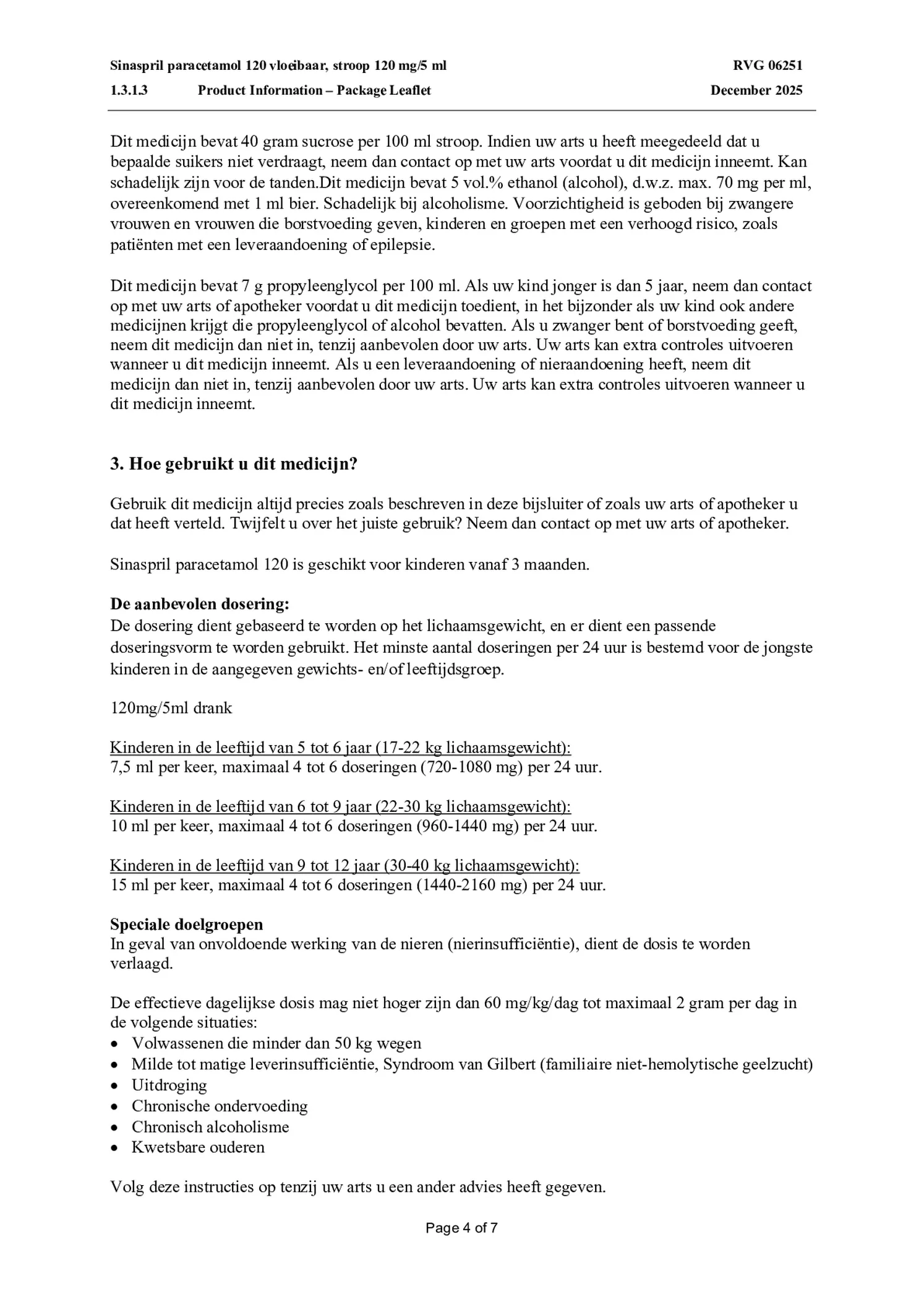 Paracetamol 120 Vloeibaar afbeelding van document #4, bijsluiter