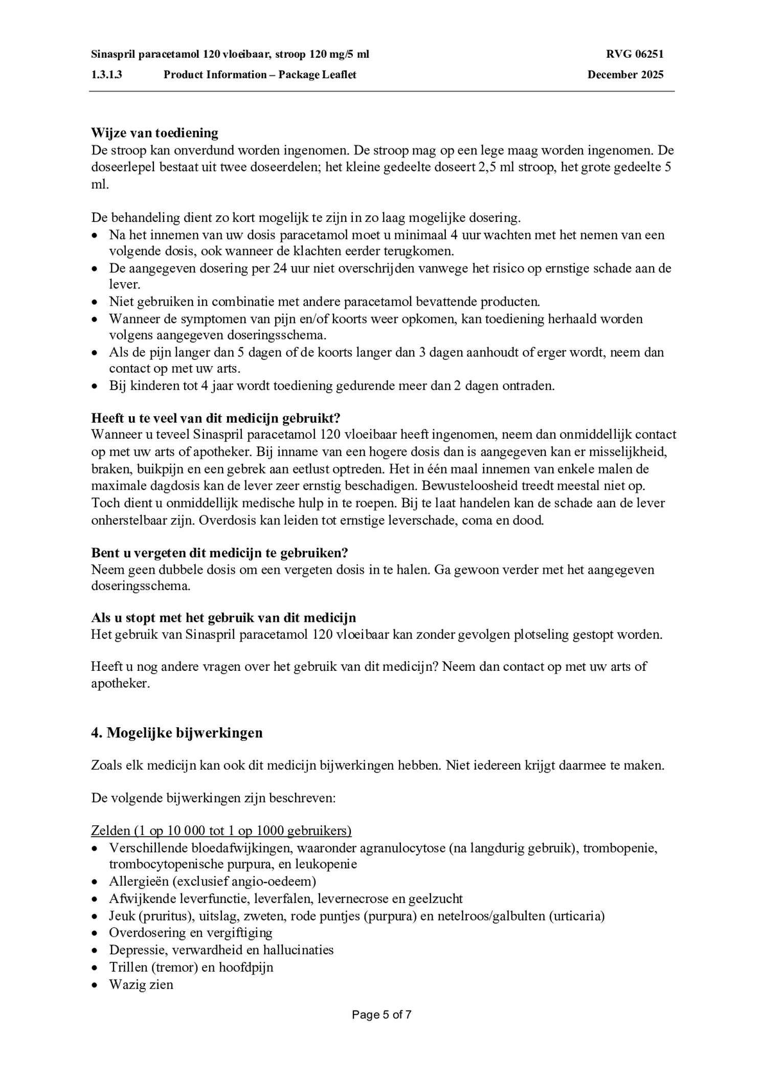 Paracetamol 120 Vloeibaar afbeelding van document #5, bijsluiter