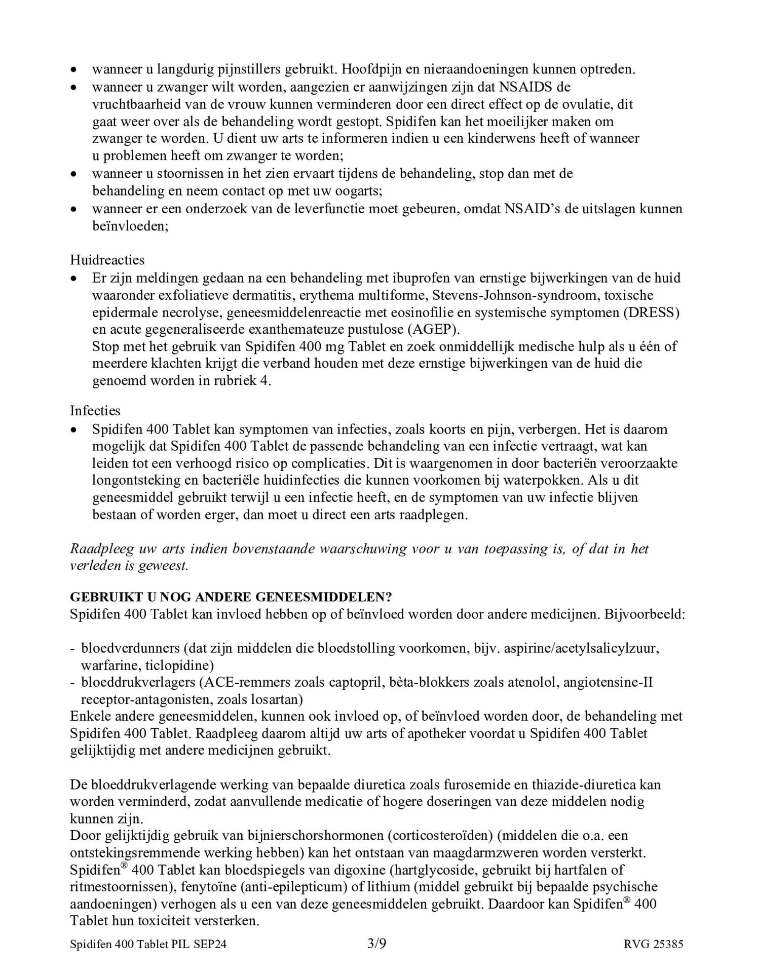 400 Tablet afbeelding van document #3, bijsluiter