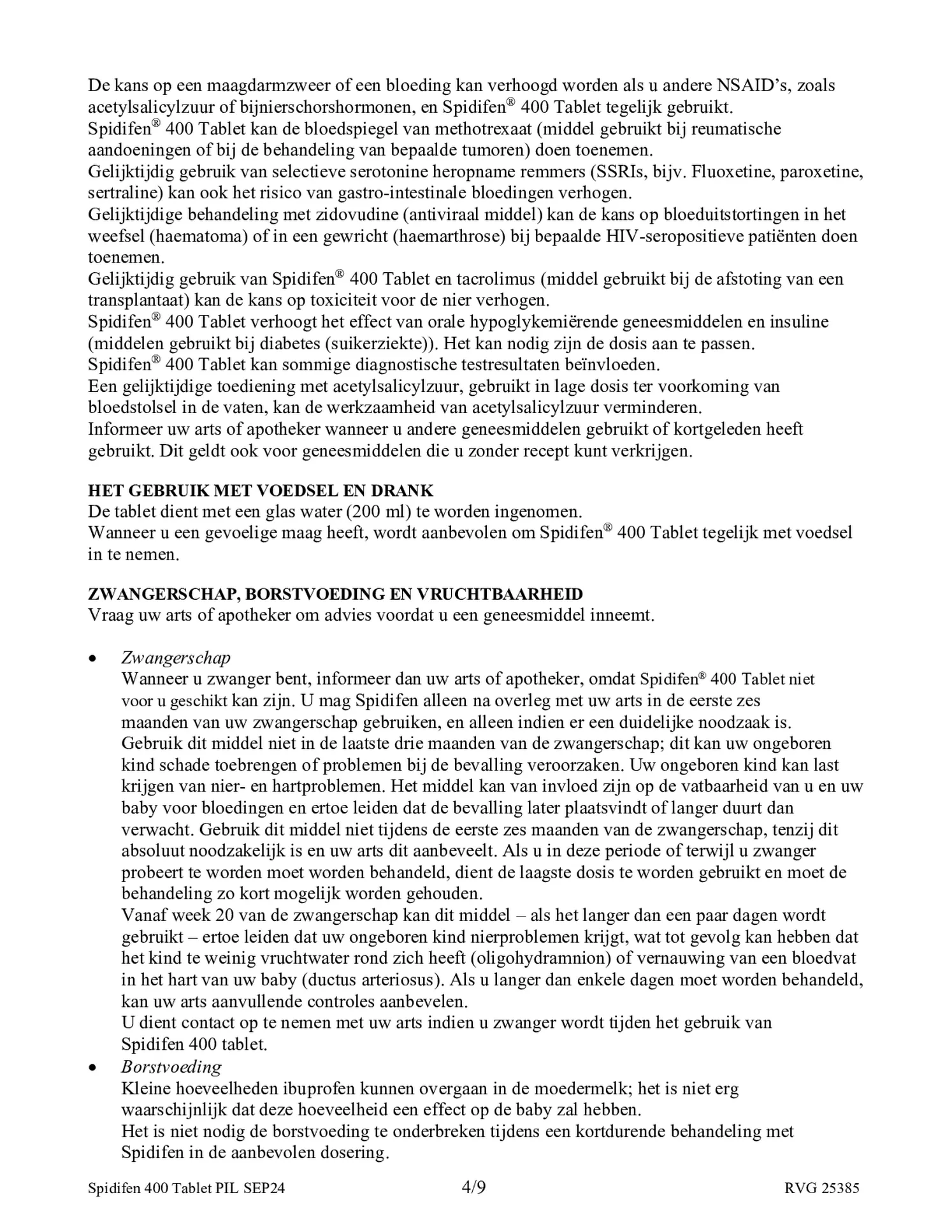 400 Tablet afbeelding van document #4, bijsluiter