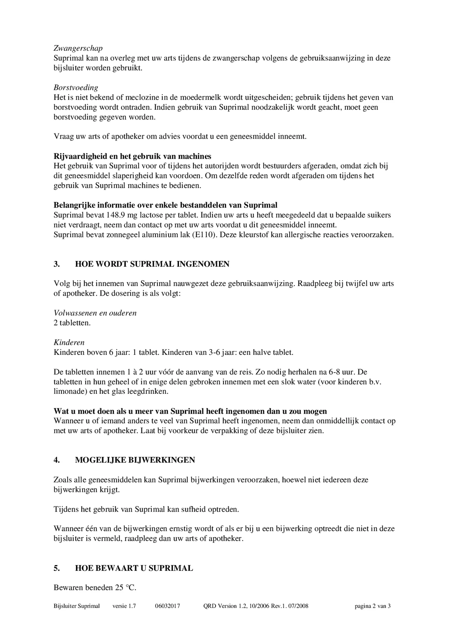 Reistabletten 12,5mg afbeelding van document #2, bijsluiter