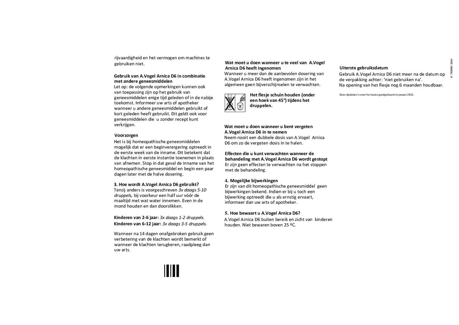 Arnica D6 Druppels afbeelding van document #2, bijsluiter