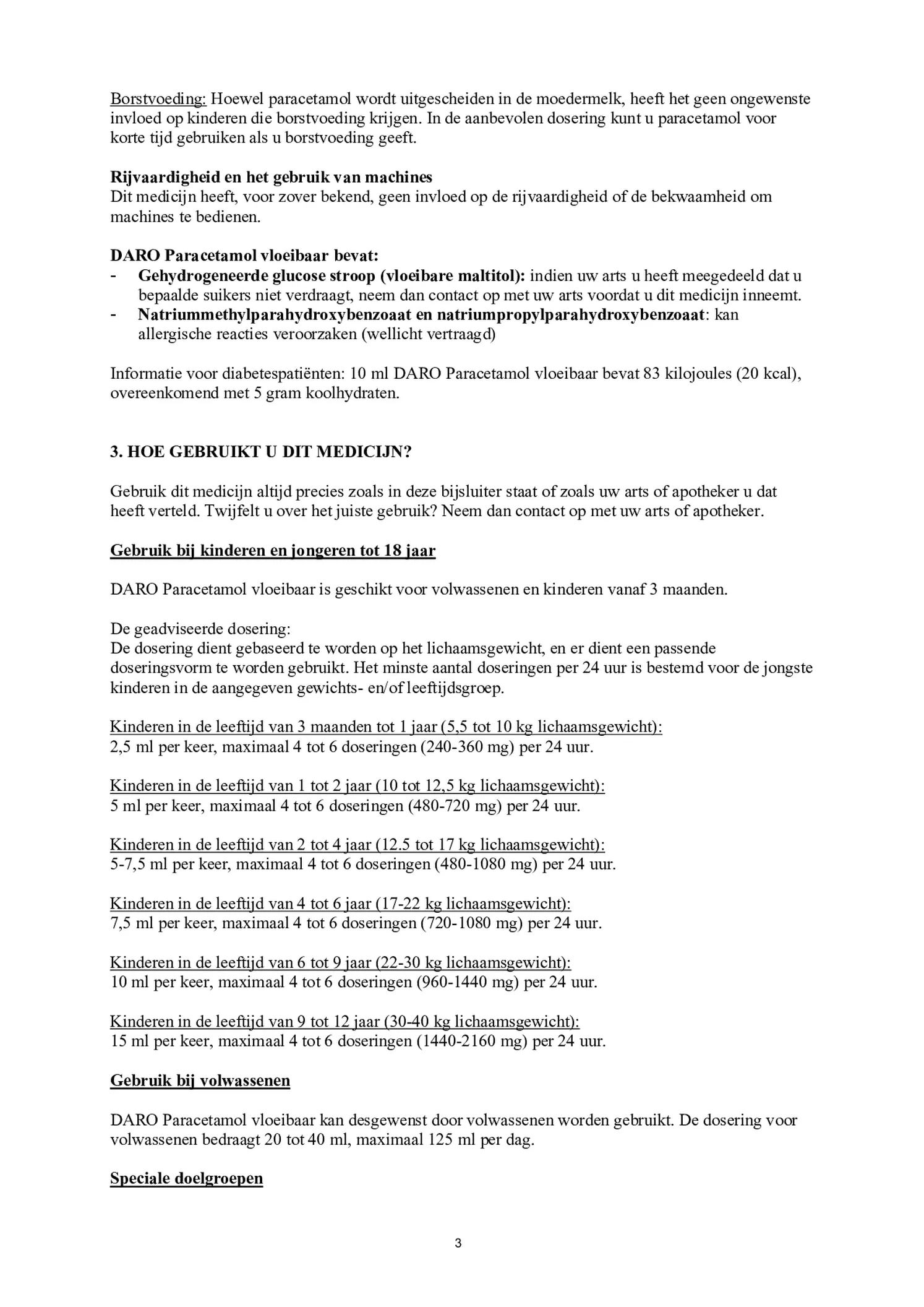 Vloeibare Paracetamol afbeelding van document #3, bijsluiter