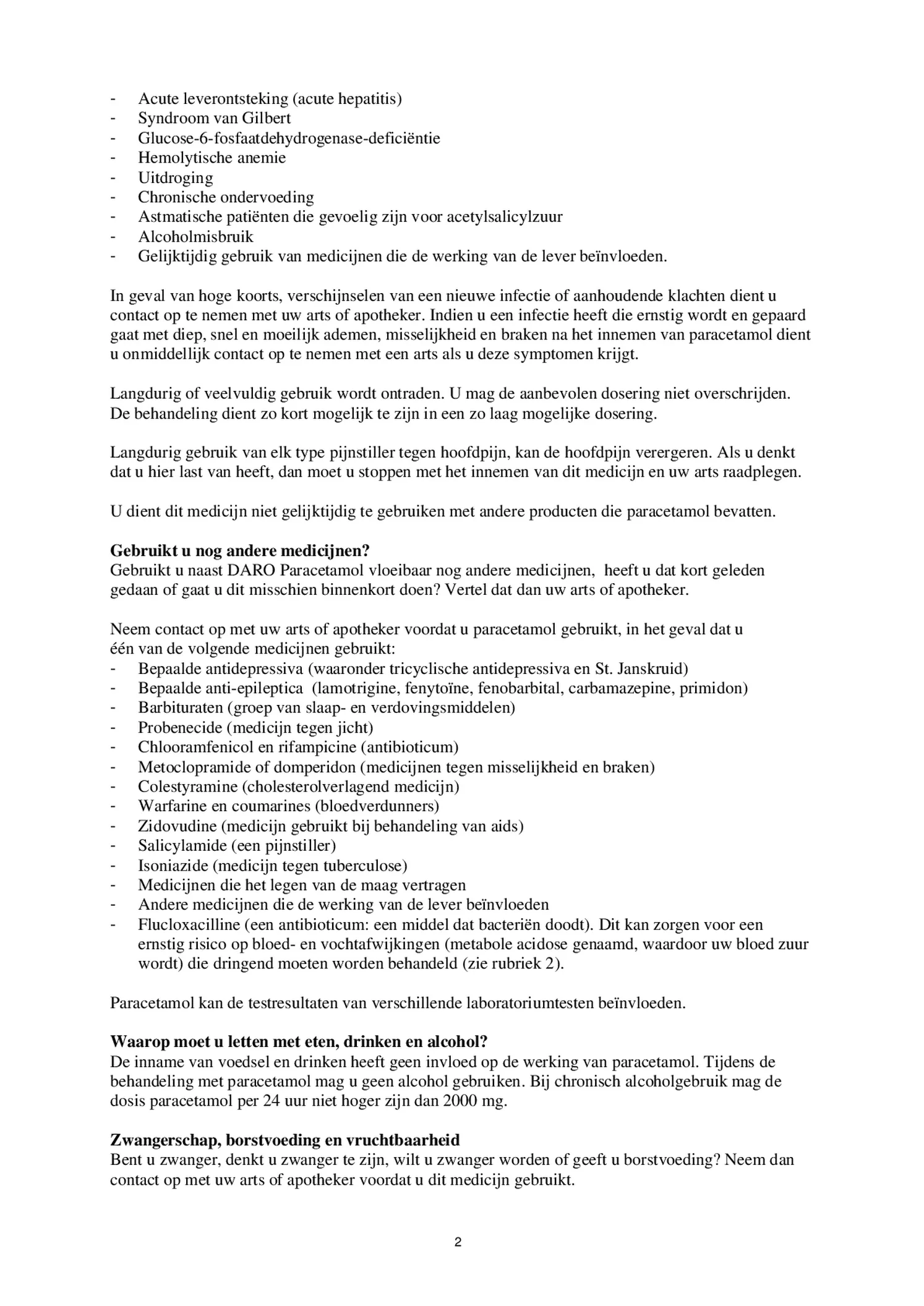 Vloeibare Paracetamol afbeelding van document #2, bijsluiter