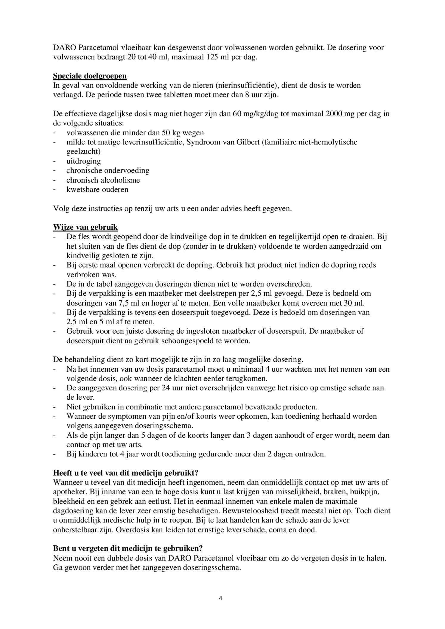 Vloeibare Paracetamol afbeelding van document #4, bijsluiter