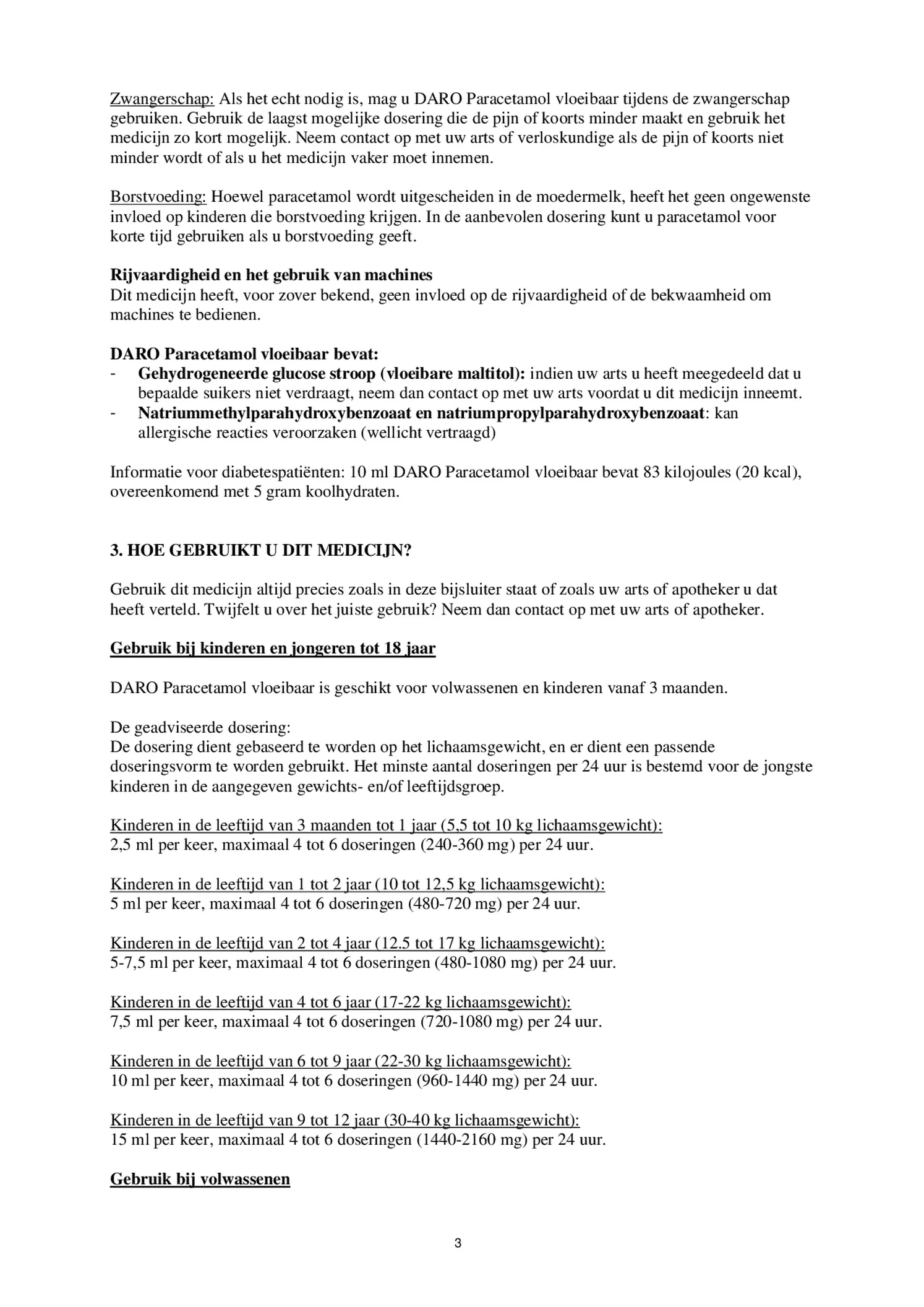 Vloeibare Paracetamol afbeelding van document #3, bijsluiter