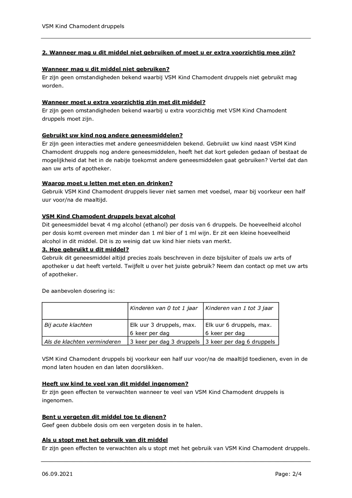 Kind 0-3 Chamodent Druppels afbeelding van document #2, bijsluiter
