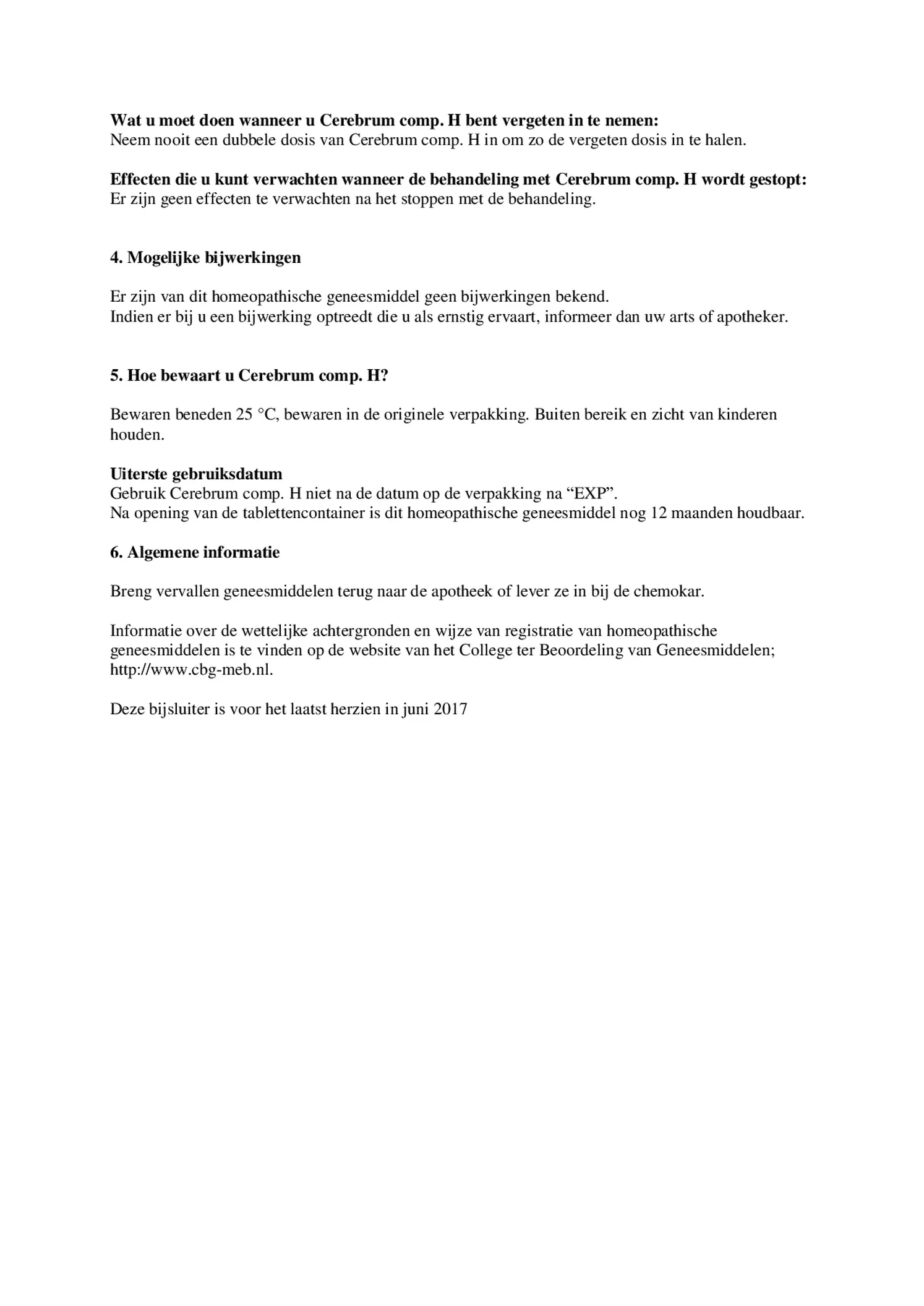 Cerebrum Compositum H Tabletten afbeelding van document #3, bijsluiter