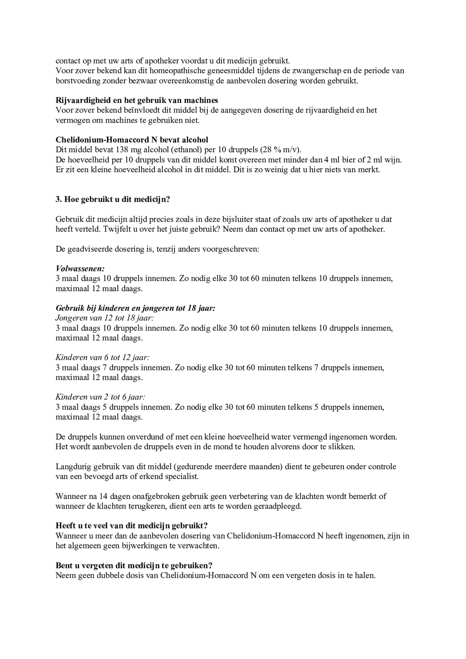 Chelidonium-Homaccord N afbeelding van document #2, bijsluiter